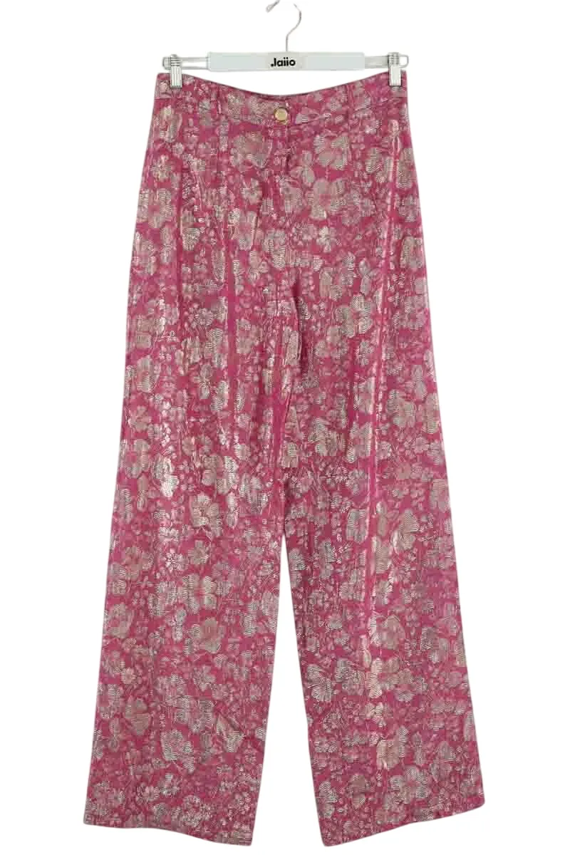 Pantalon droit rose Rose