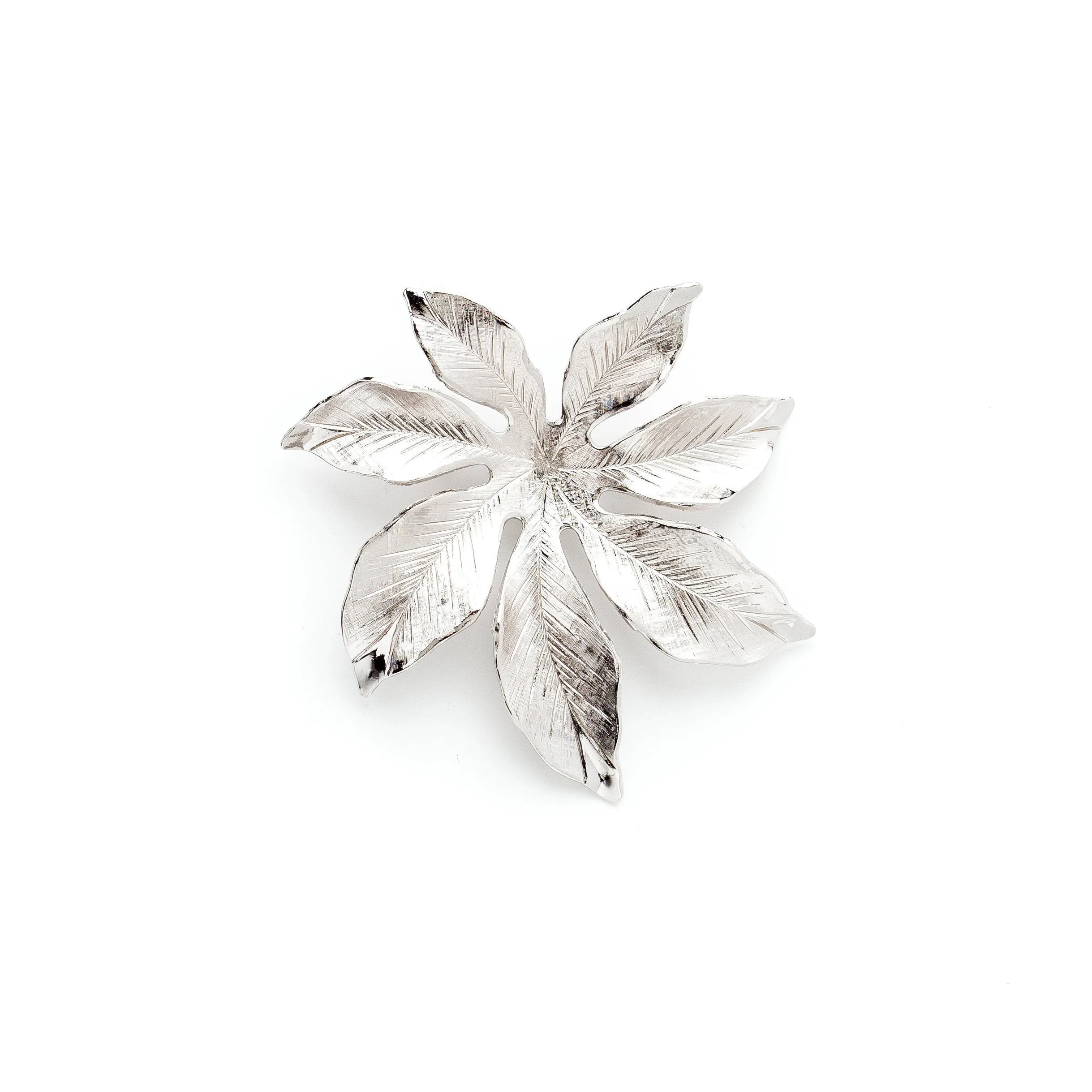 Broche fleur plaqué argent Argent CHLORIS