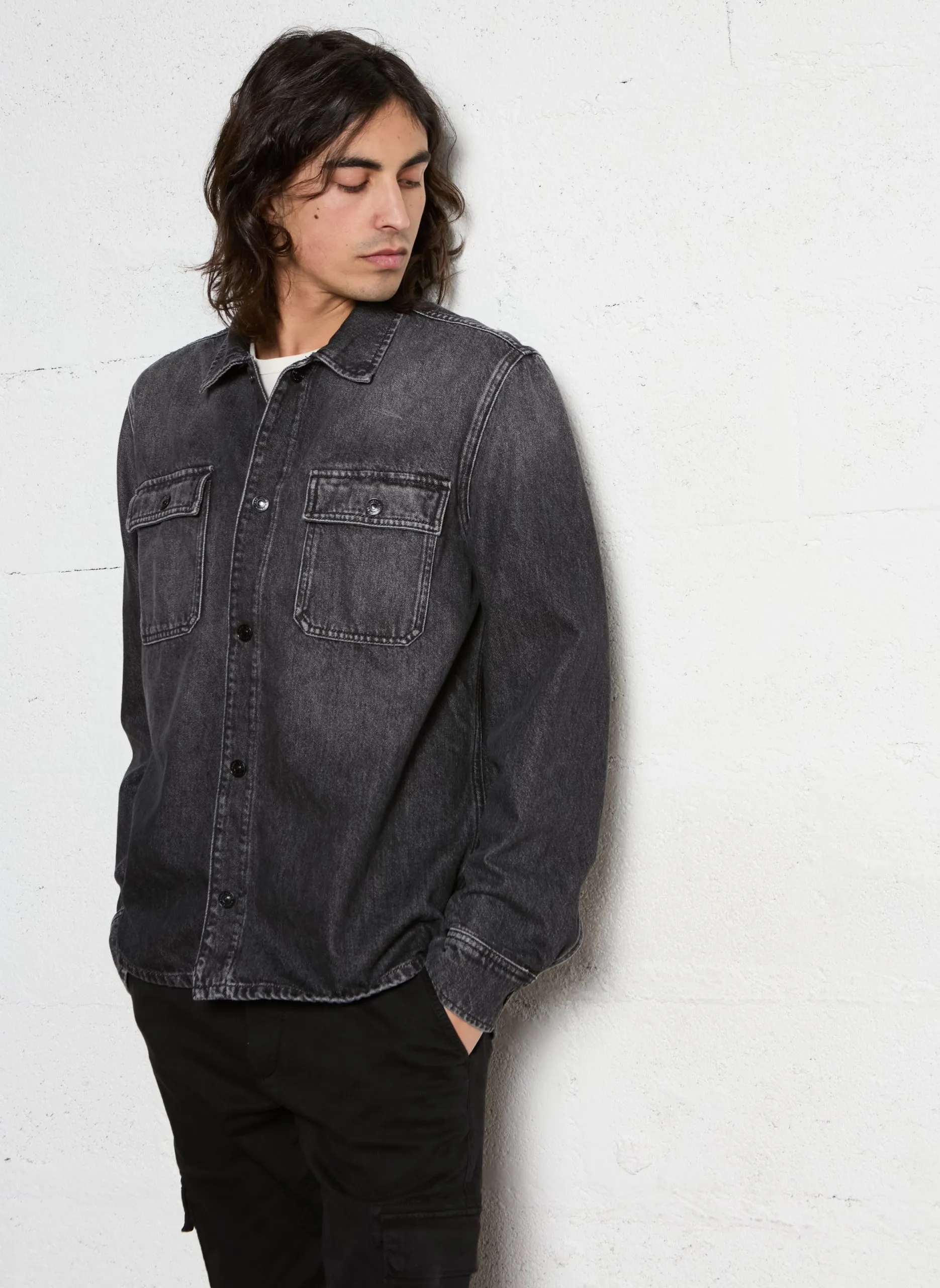 Surchemise col classique en j Bleu