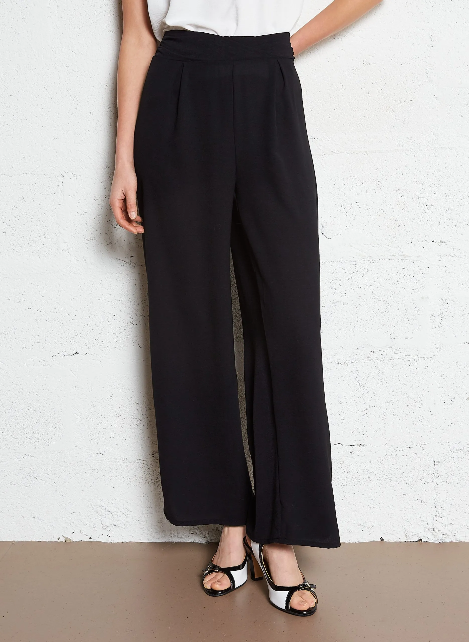 Pantalon large Noir MENTHE