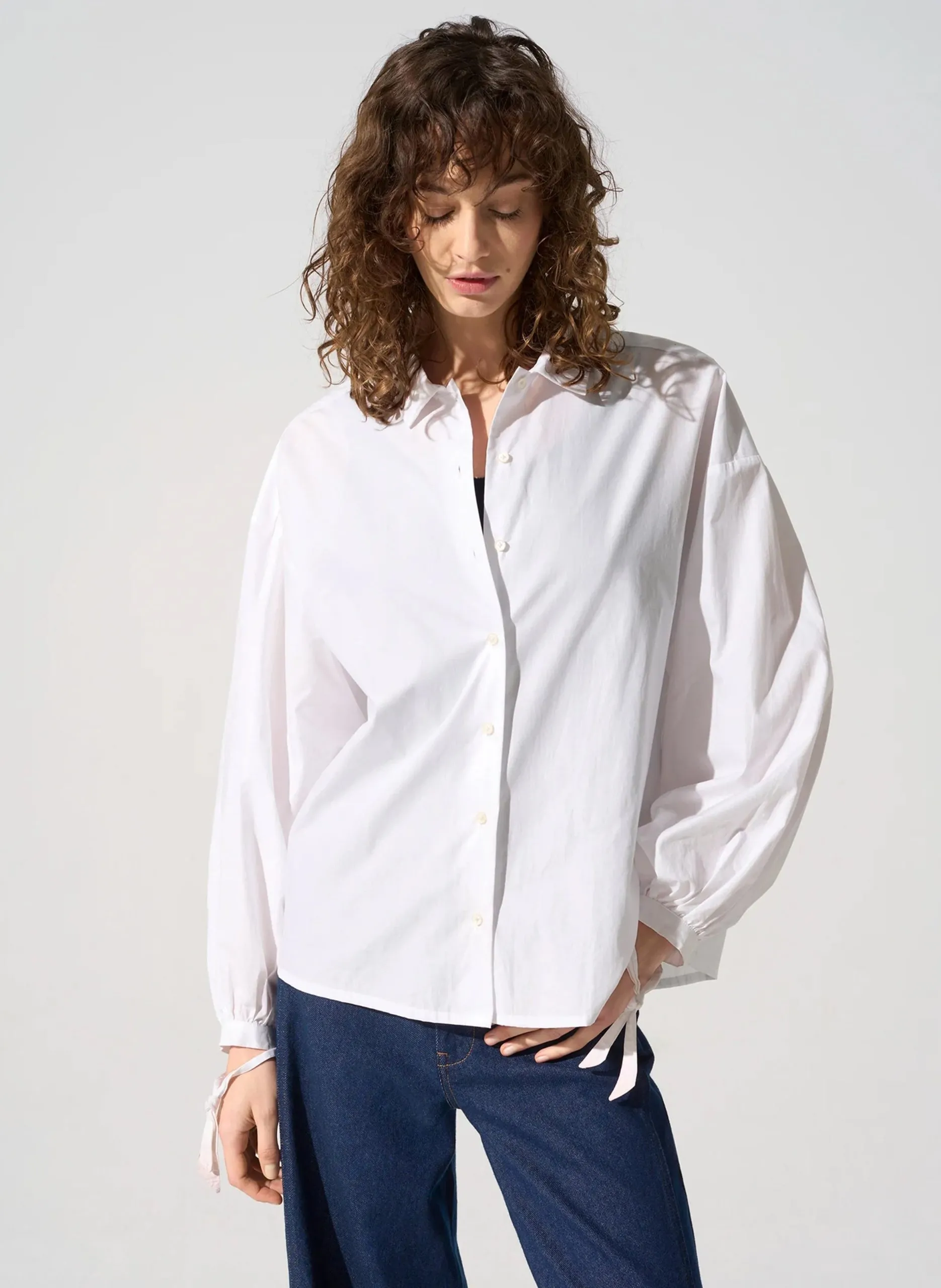 Chemise oversize en coton Blanc