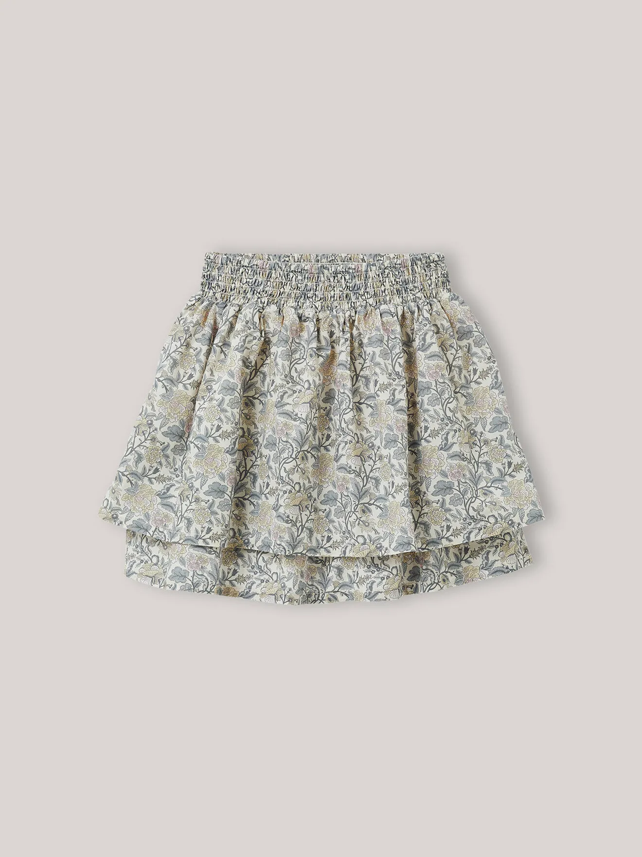 Jupe à volants - imprimé flora Blanc