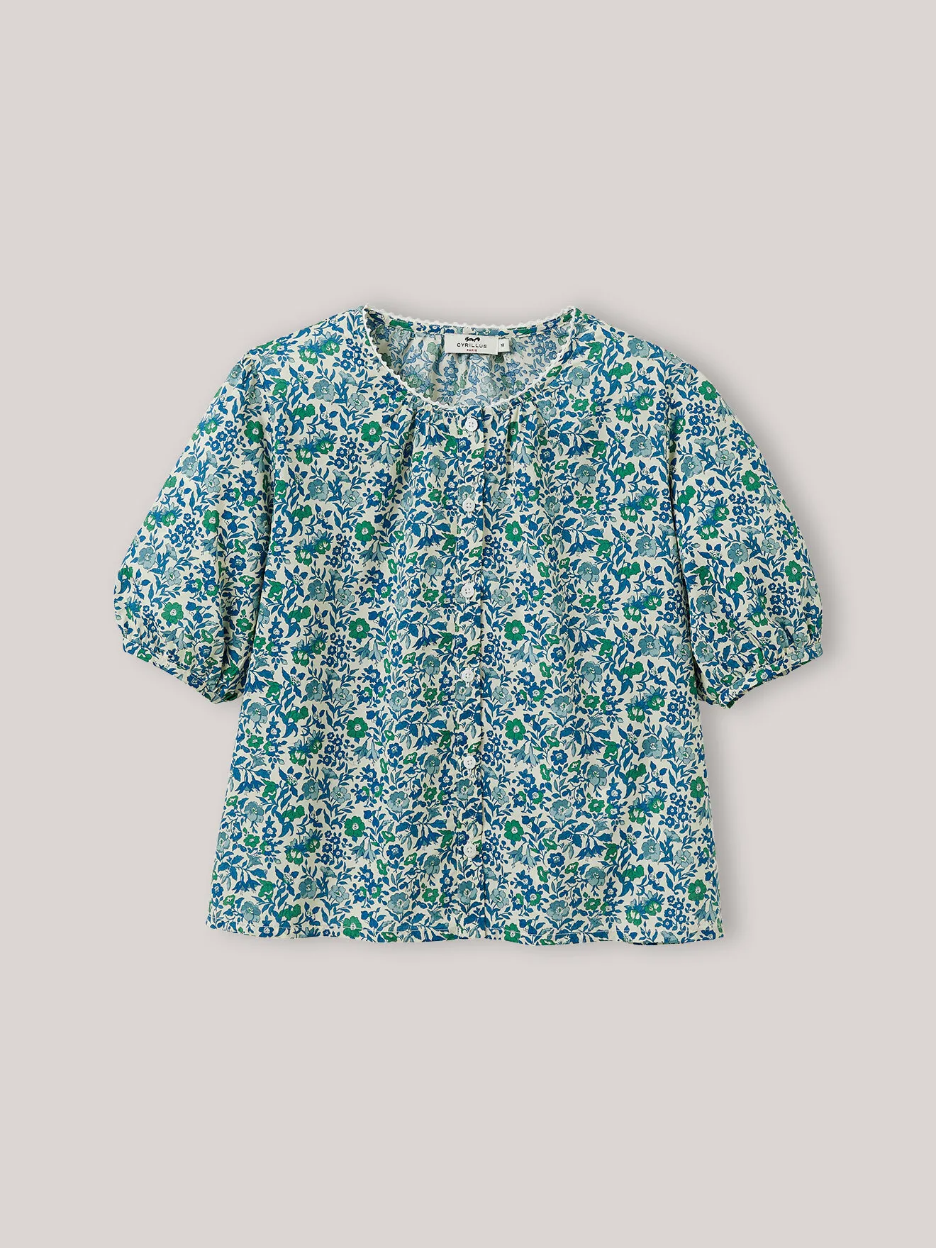 Chemise en tissu liberty Vert