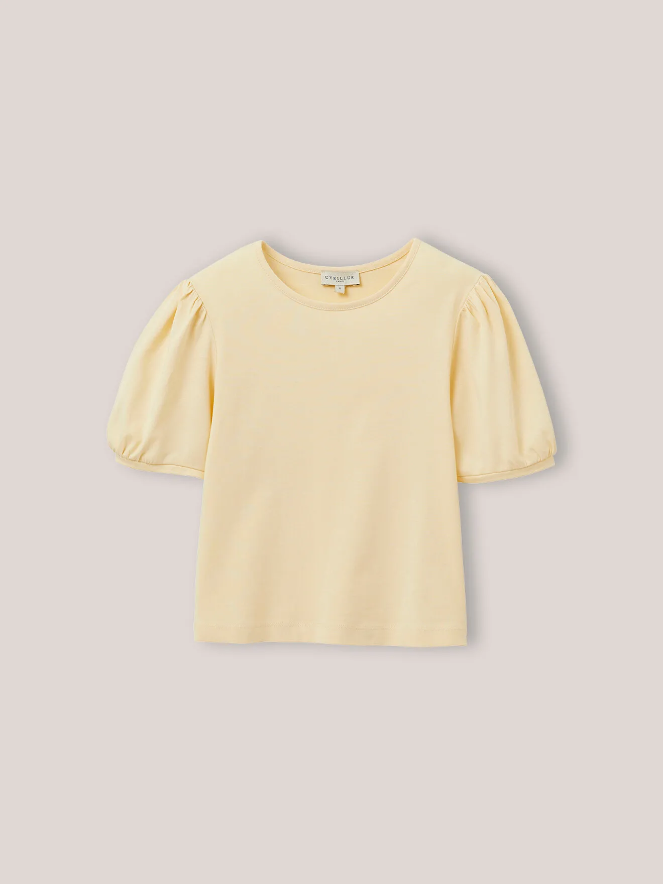 T-shirt manches ballon en coton biologique Jaune