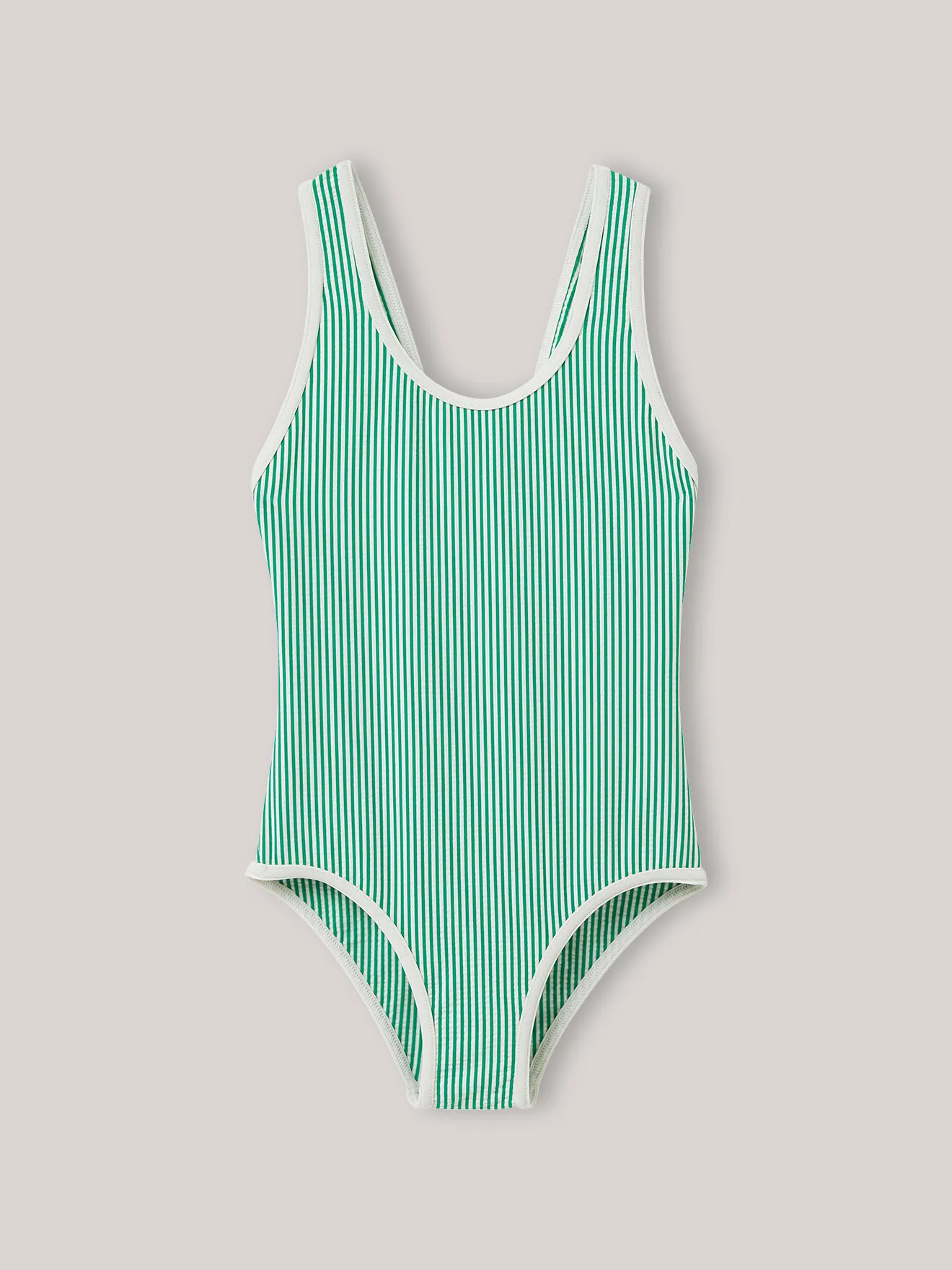 Maillot de bain 1 pièce - seersucker rayé Vert