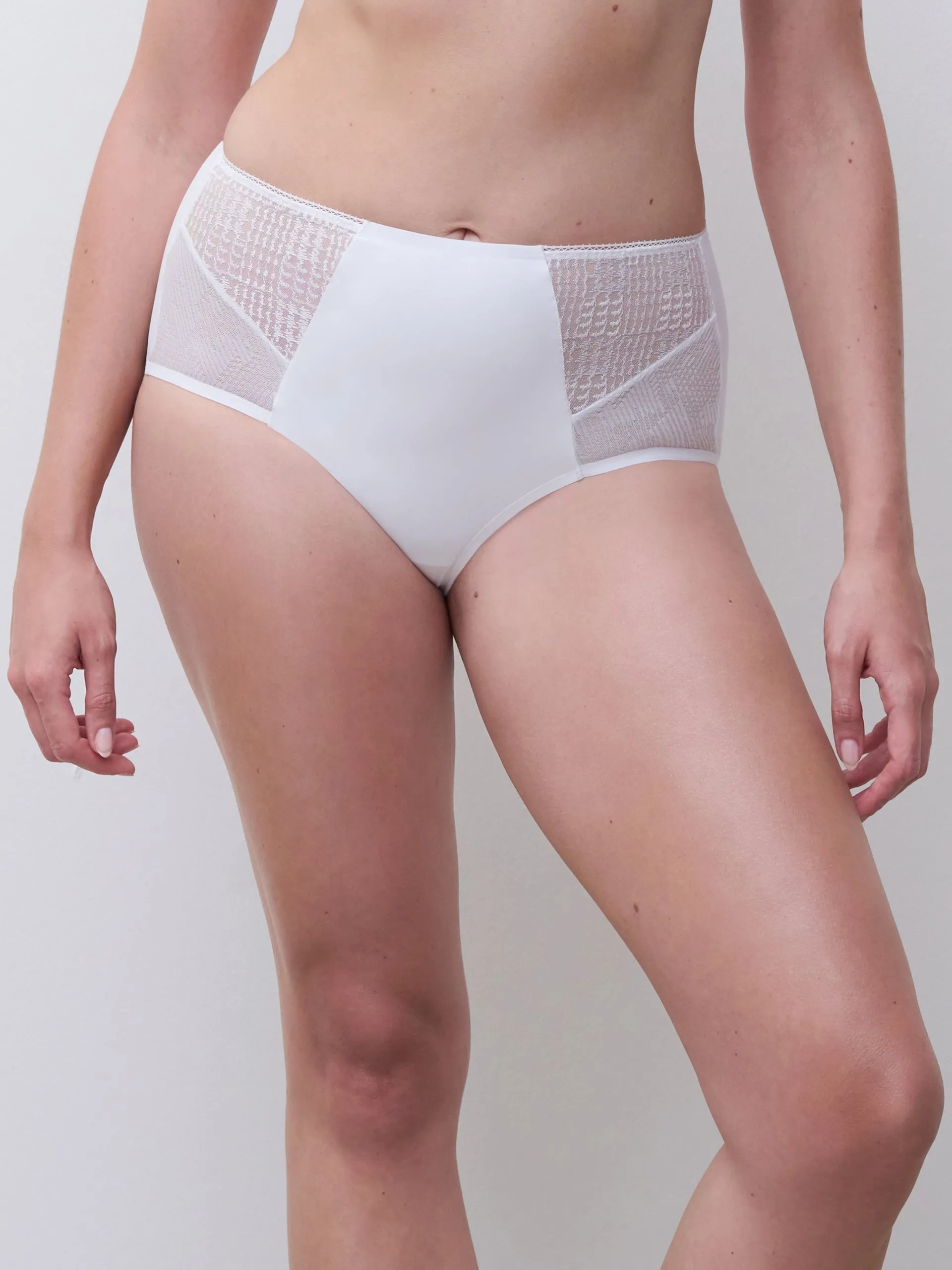 Culotte taille haute broderie Blanc INTRIGUE