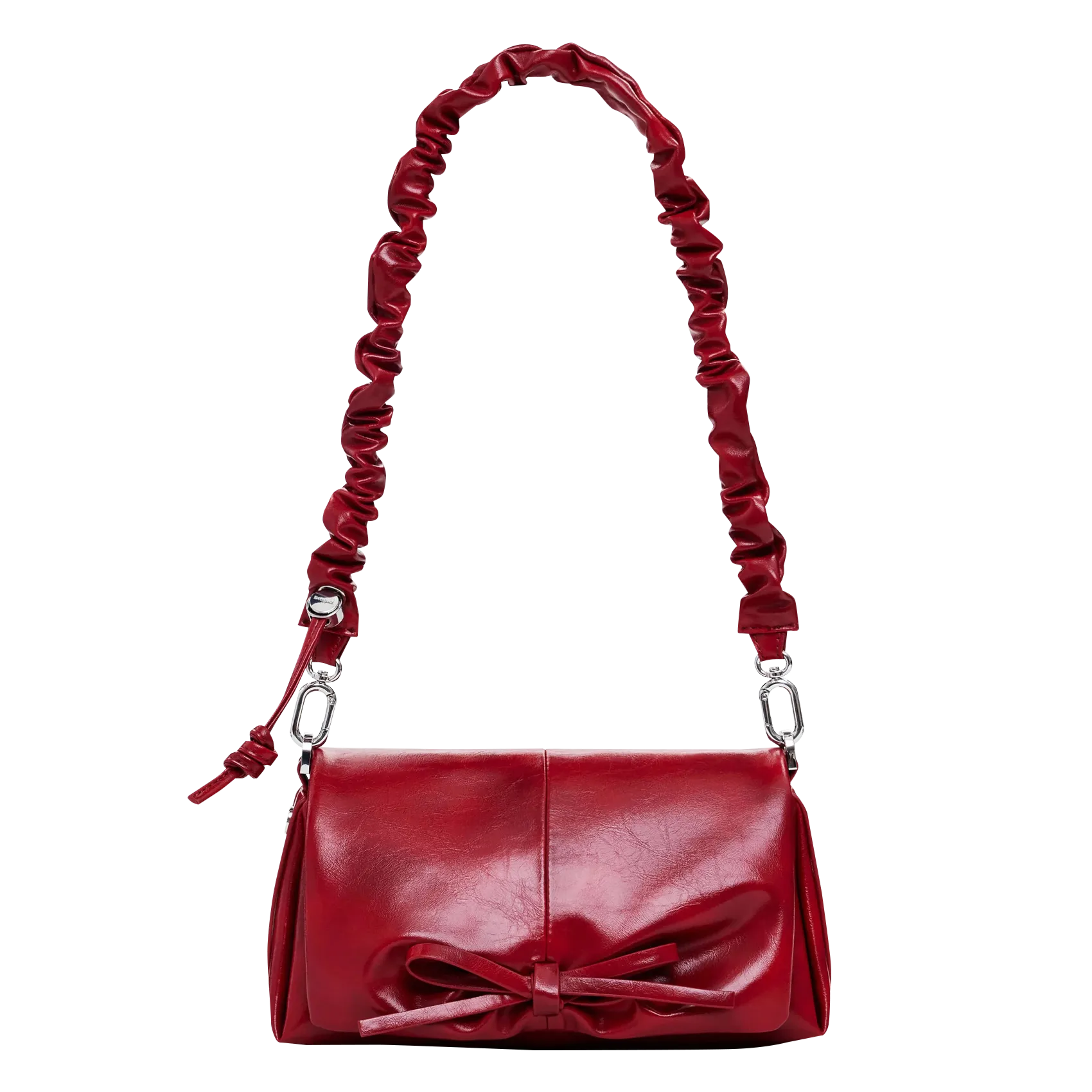 Sac bandoulière à détail nœud Rouge