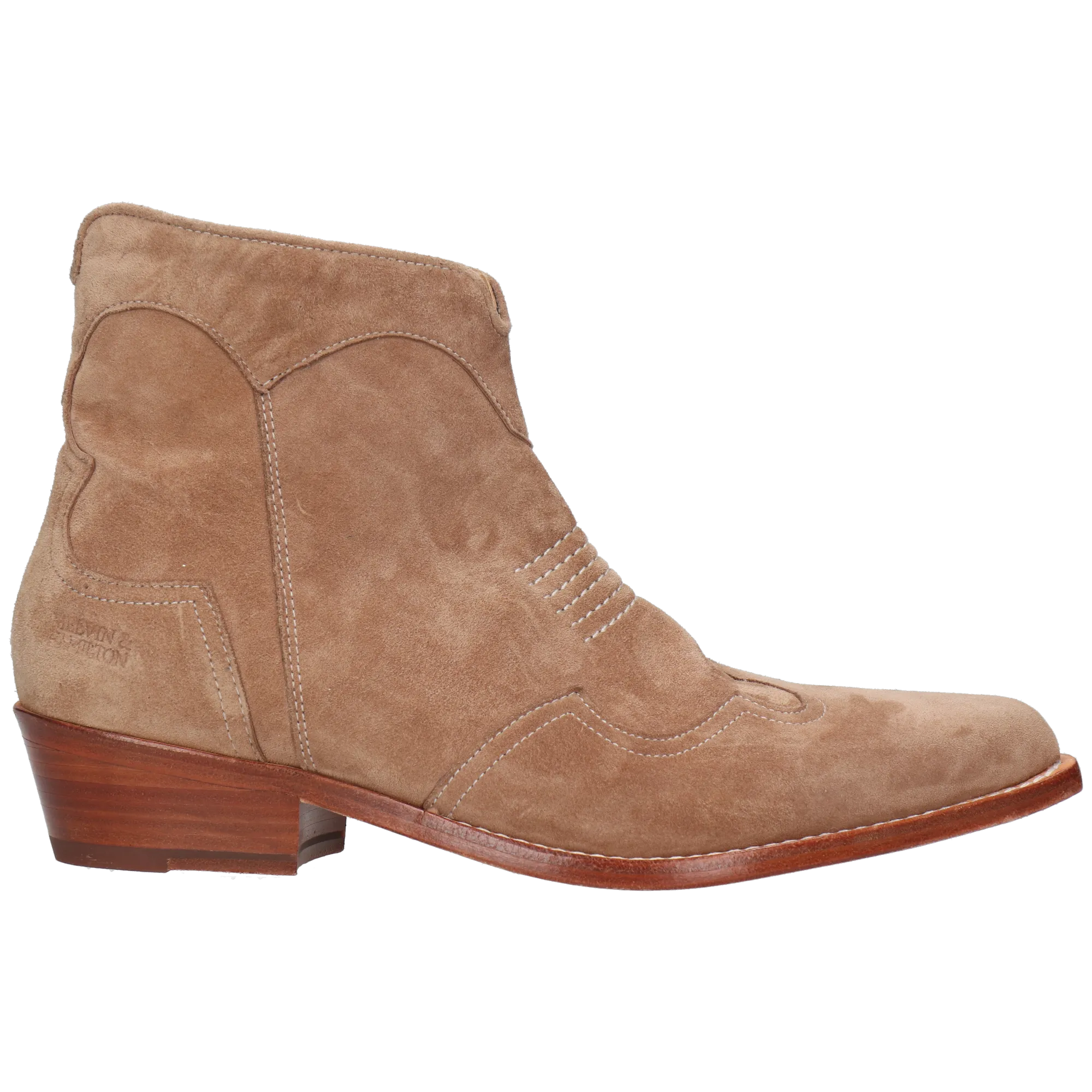 Bottines à talon cubain Beige SHYLA 3