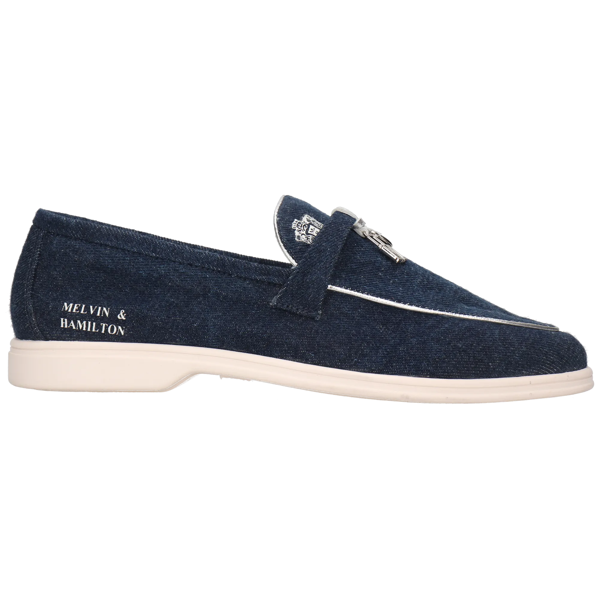 Mocassins à talon plat Bleu ADLEY 24