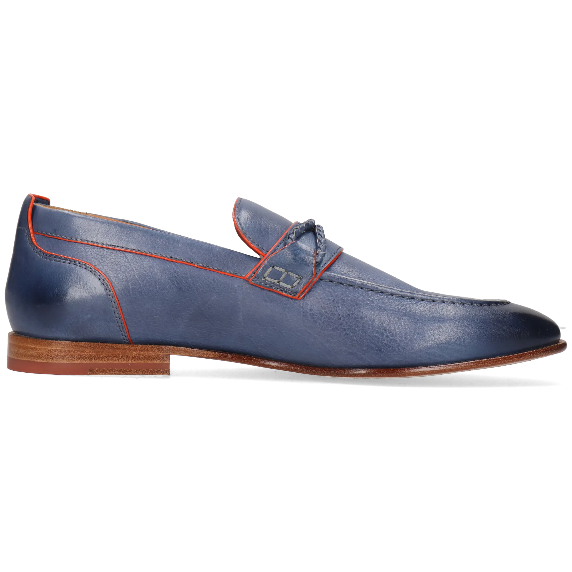 Mocassins en cuir Bleu SANTO 1