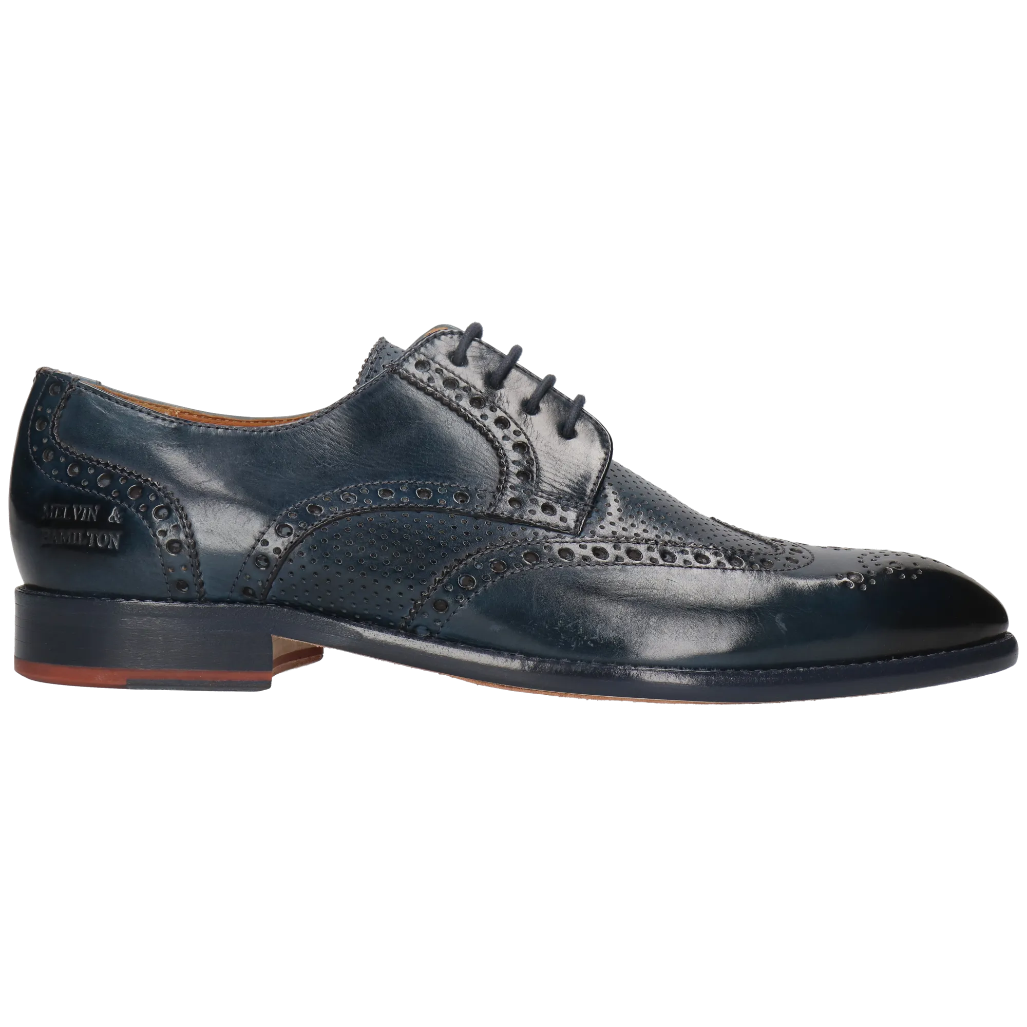 Derbies en cuir Bleu BOBBY 5