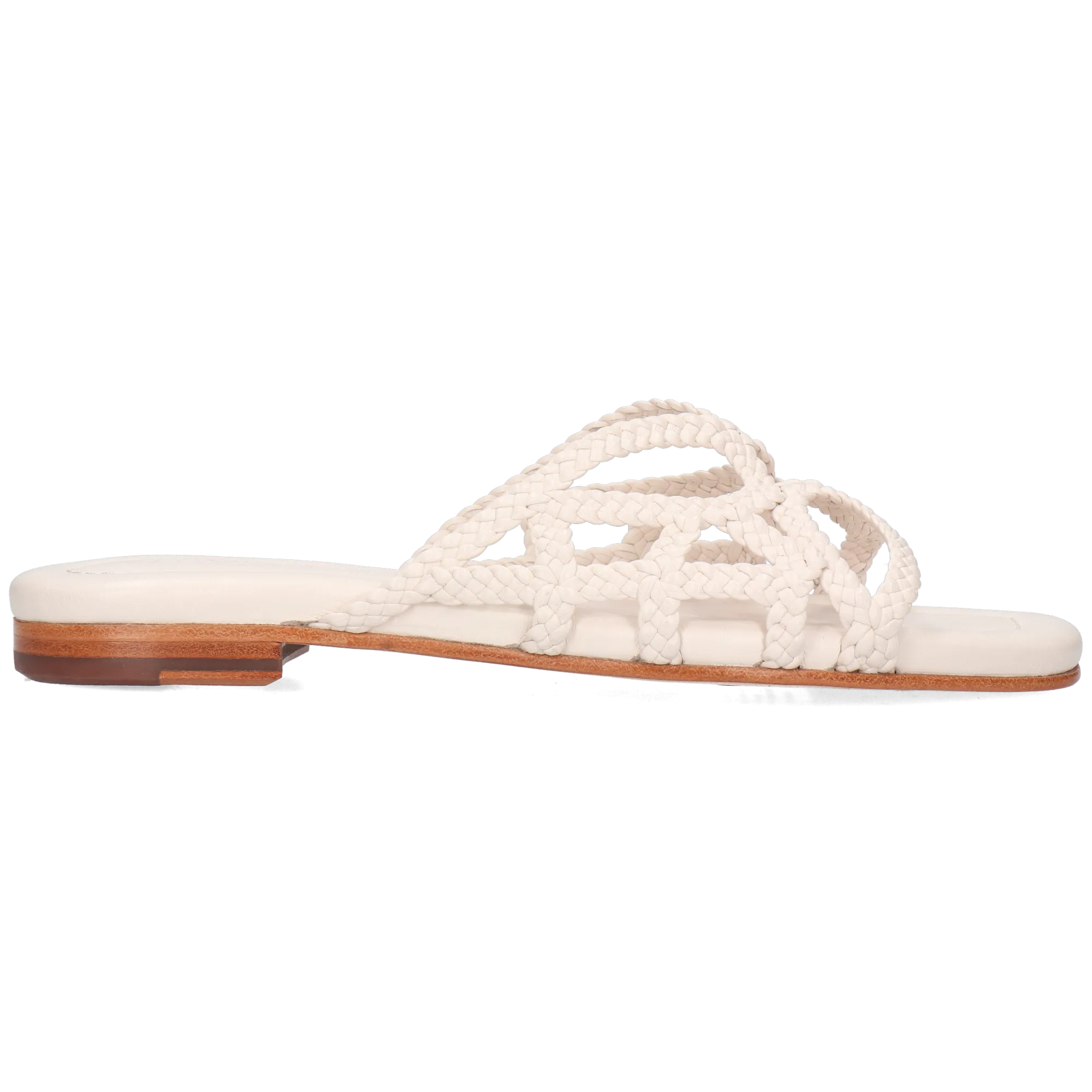 Mules à talon plat Blanc ELODIE 64