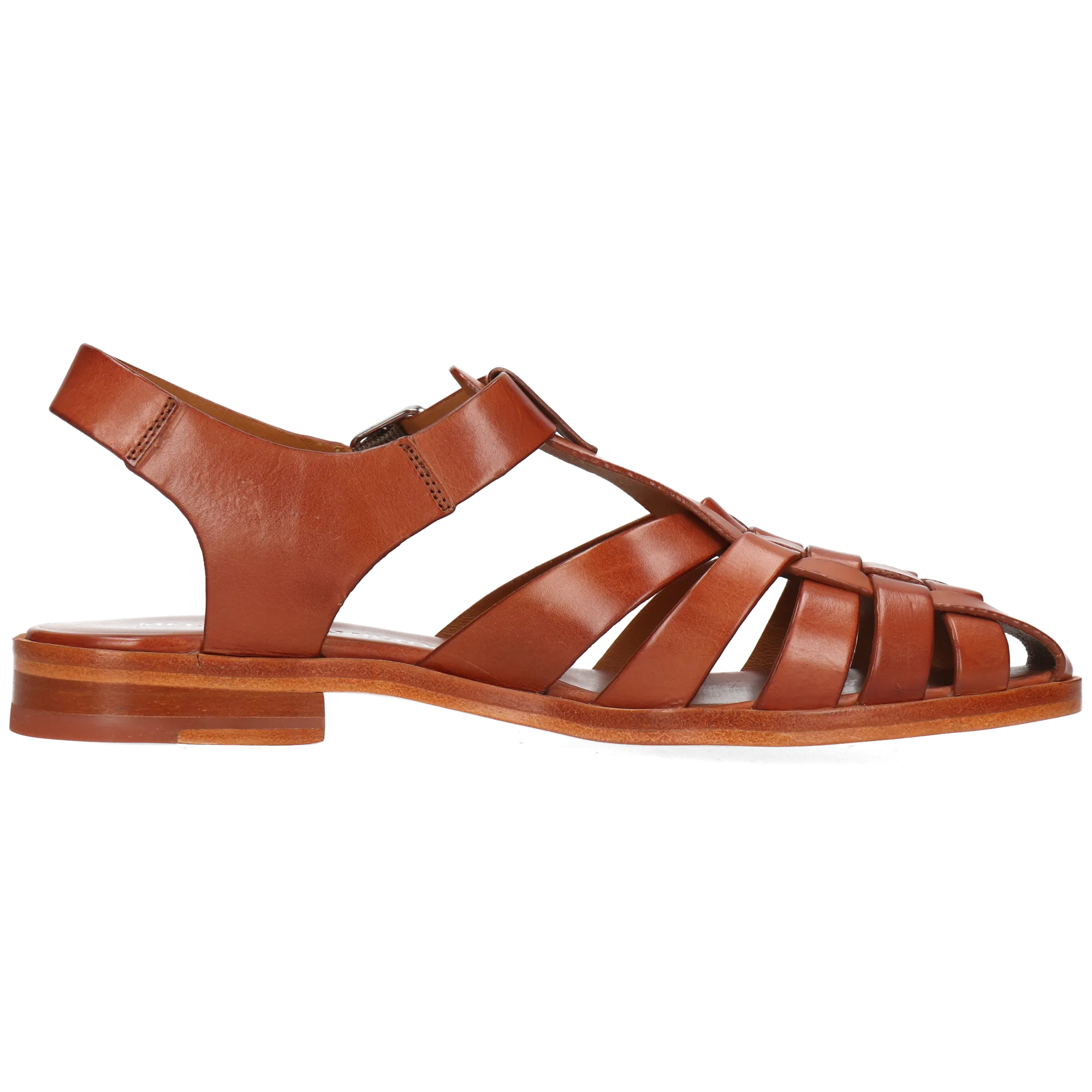 Sandales à talon plat Marron MARGARET 2