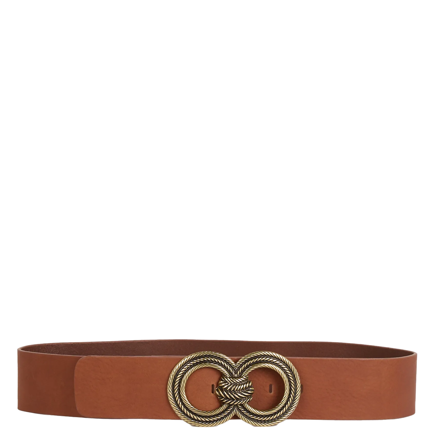 Ceinture large en cuir Marron VICTORIA