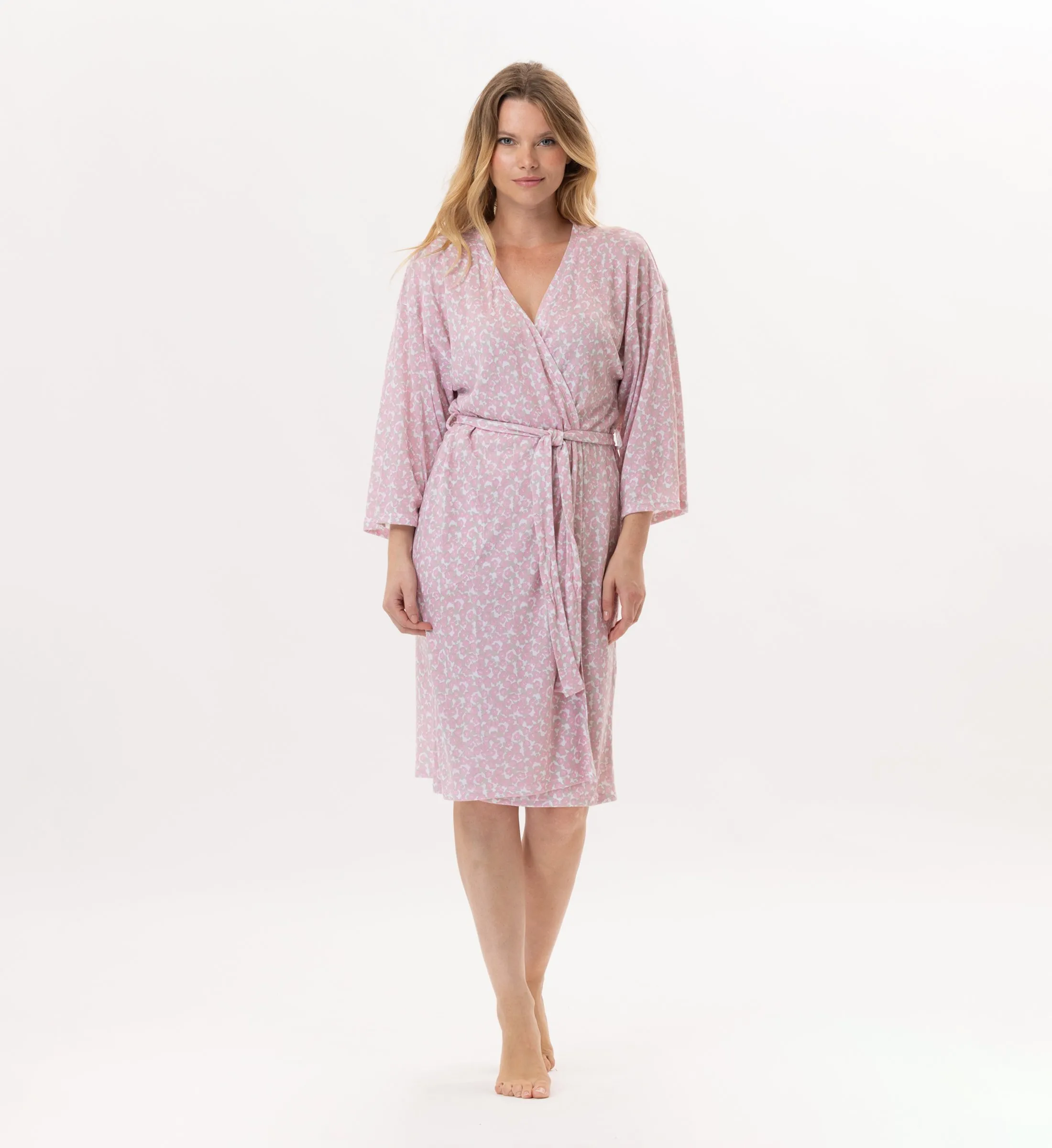Kimono en viscose Rose CALISSON 960
