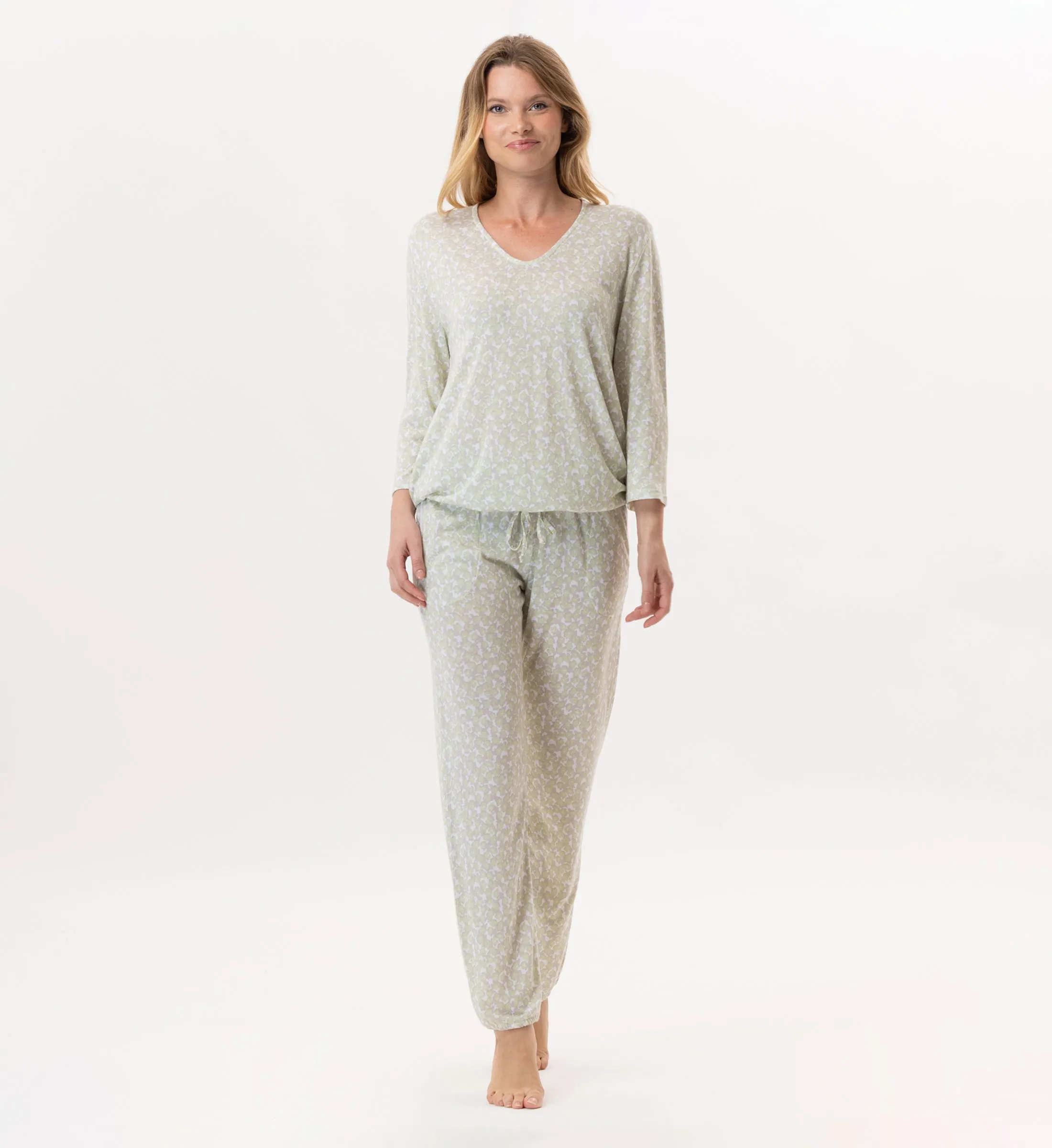 Jogging en viscose Vert CALISSON 912