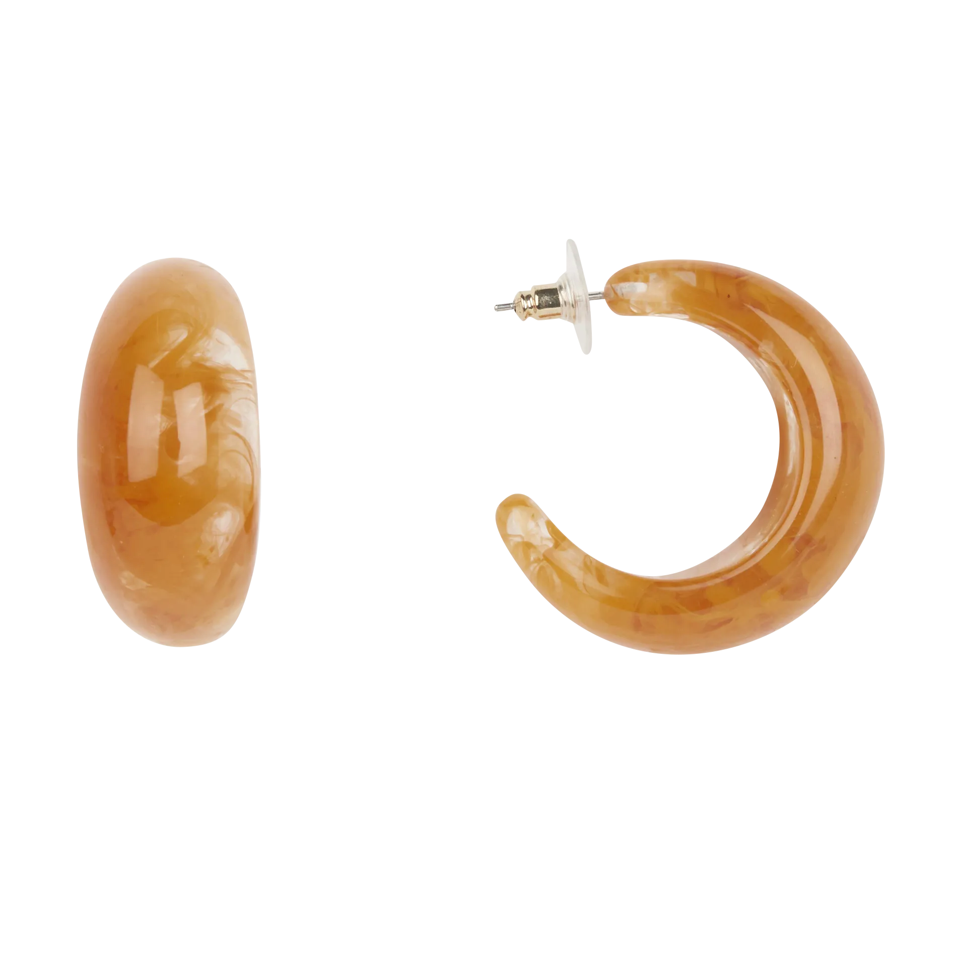 Créoles en résine Jaune IRENE