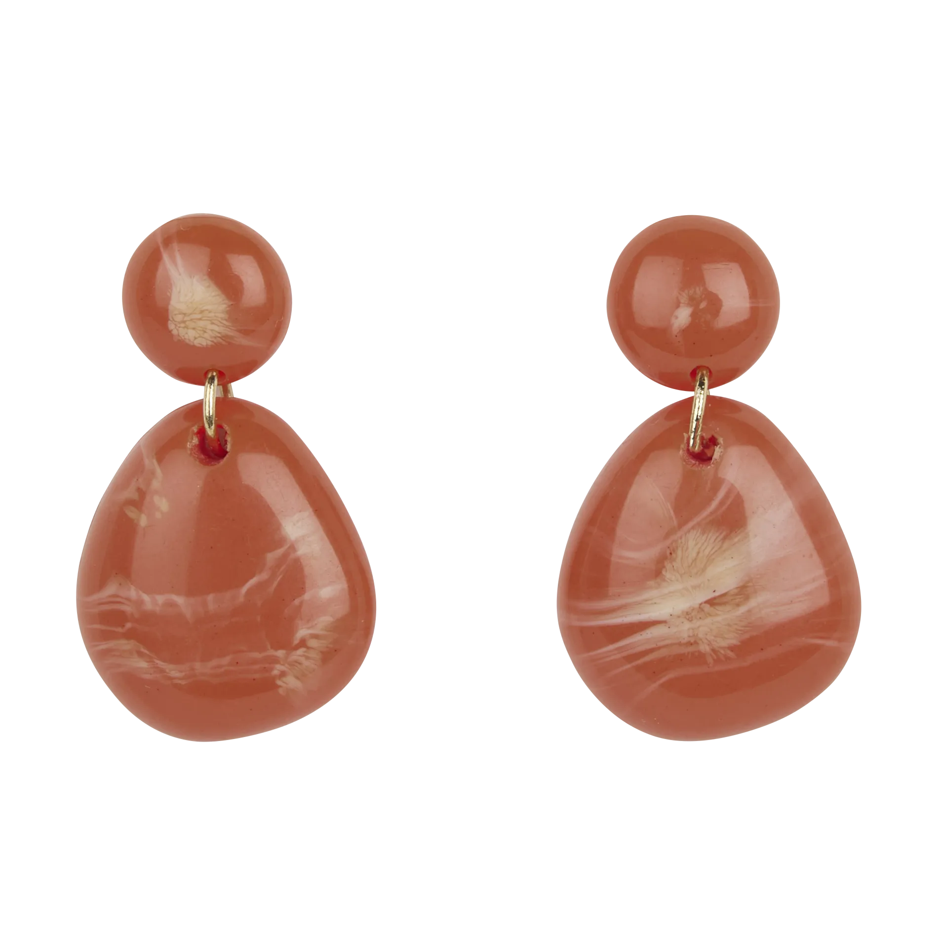 Boucles d'oreilles pendentes Orange NIKITA