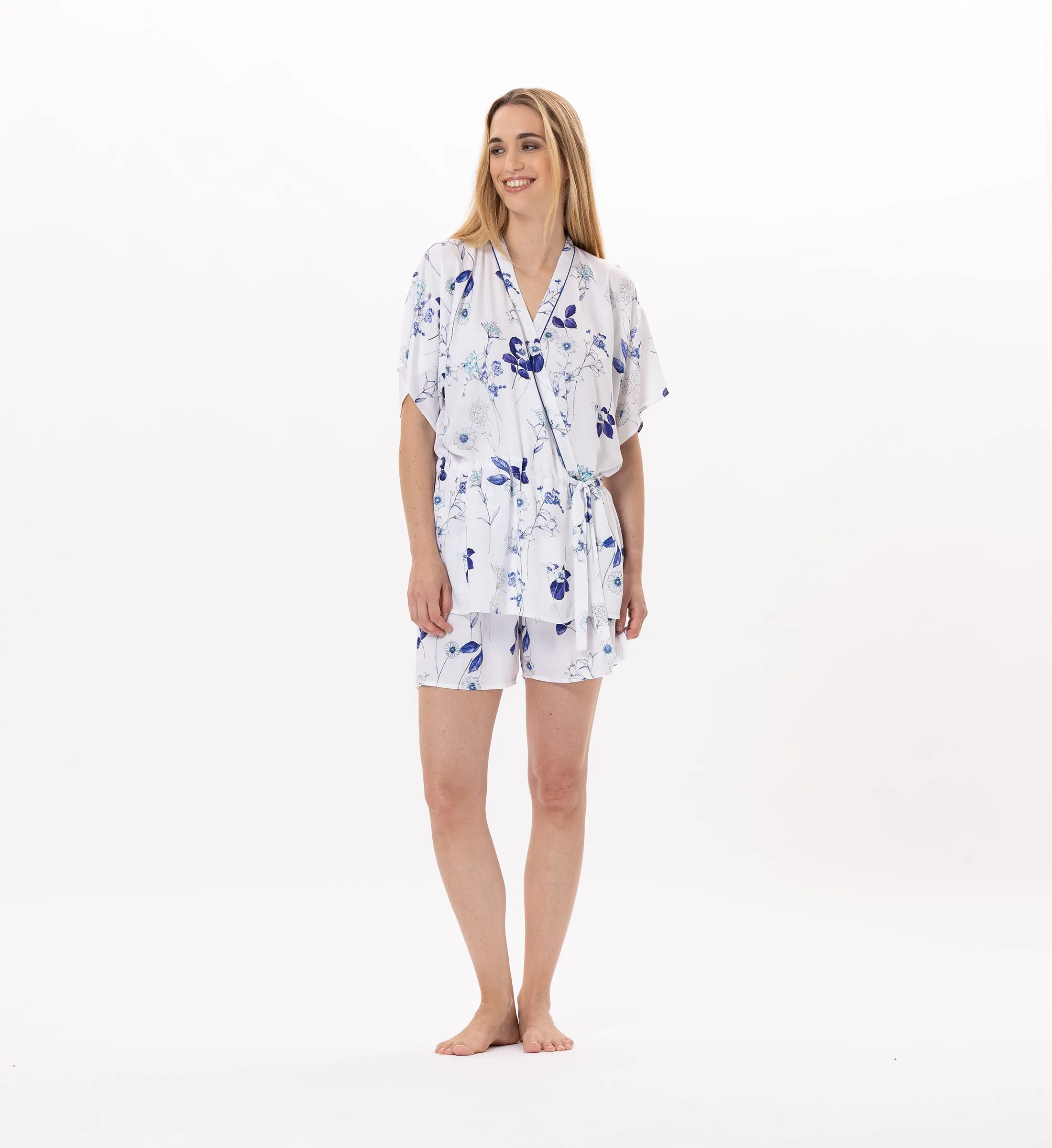 Pyjama short en viscose Multicolore VALENSOLE 900