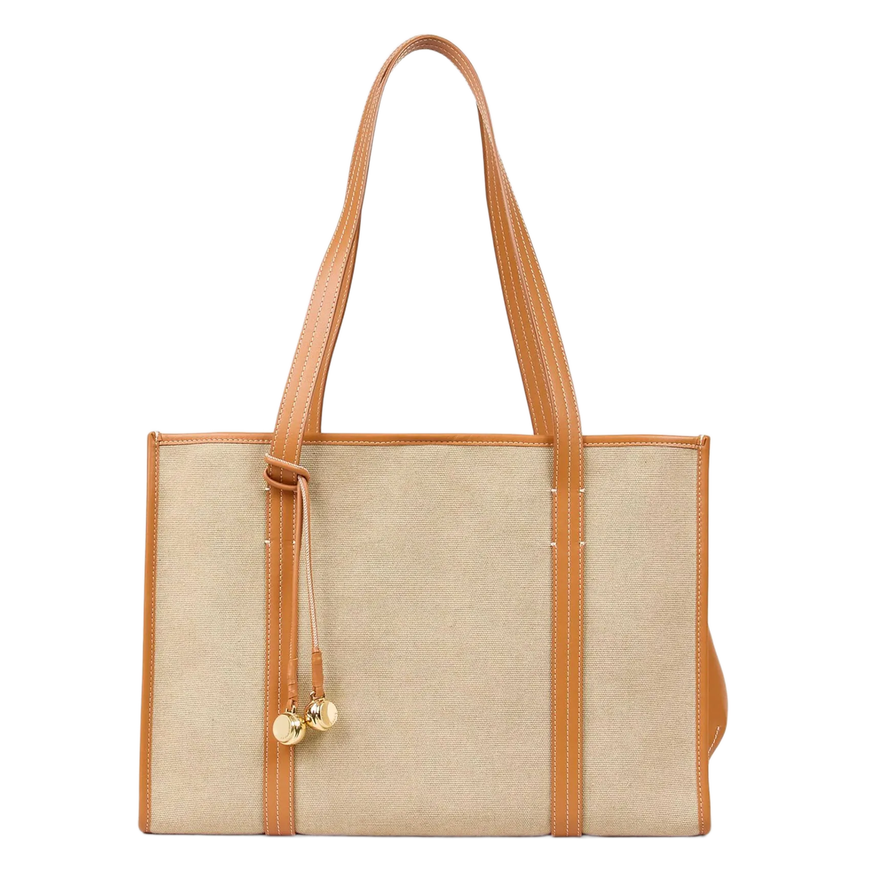 Cabas en toile de coton Beige