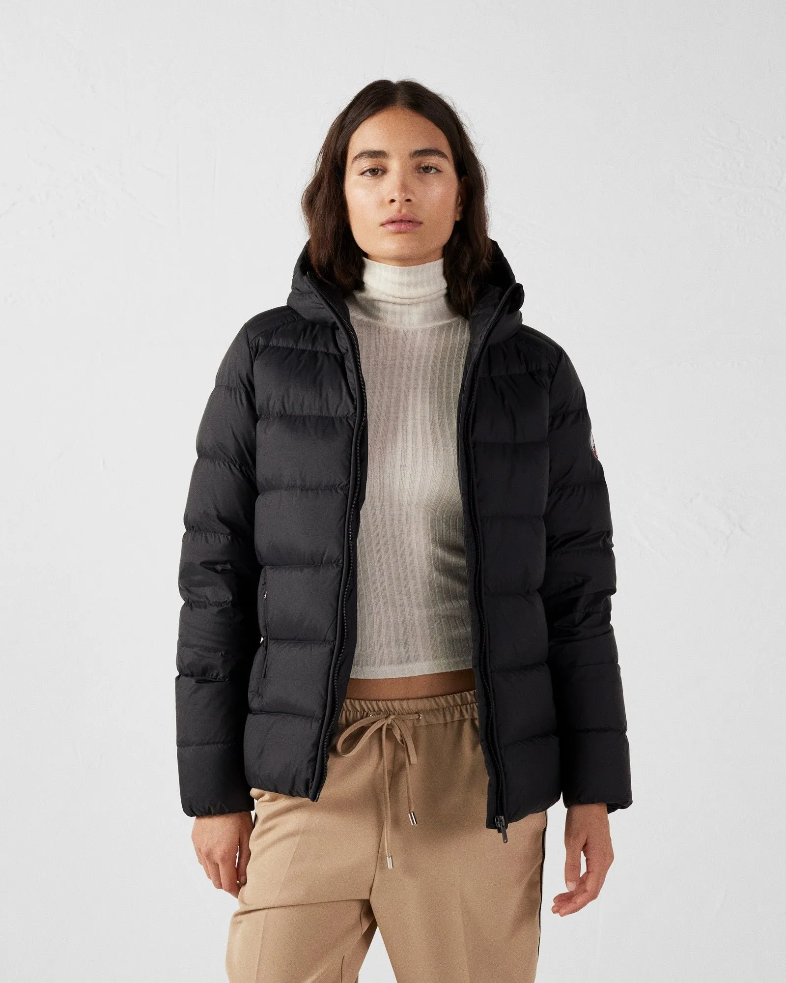Doudoune droite à capuche johanna Noir