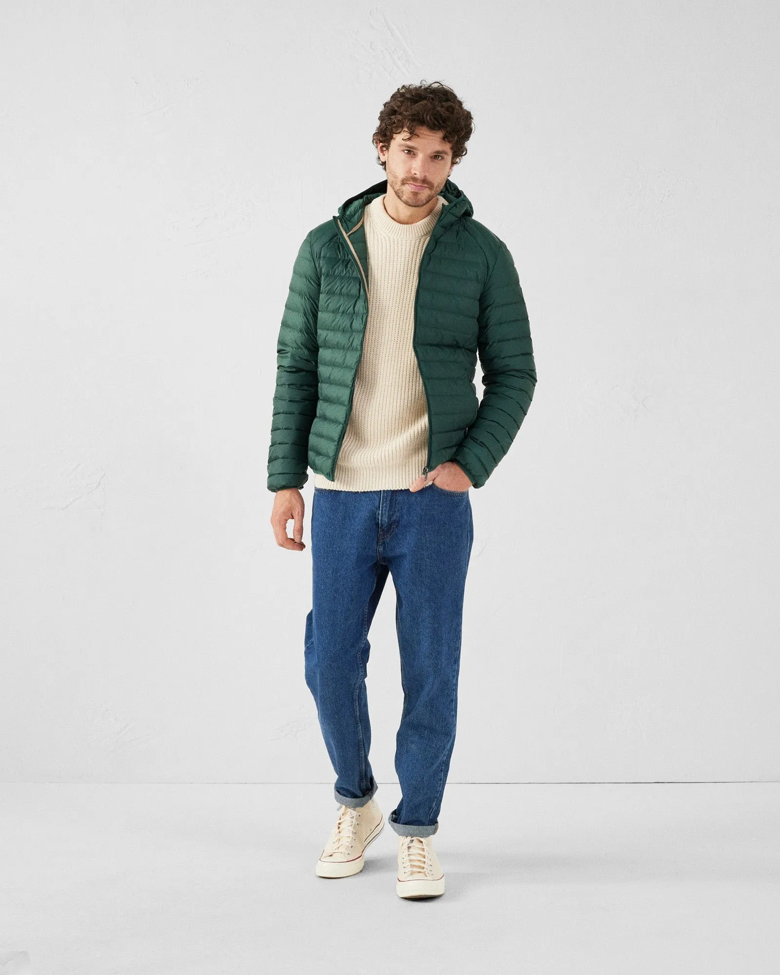 Doudoune légère à capuche nico Vert