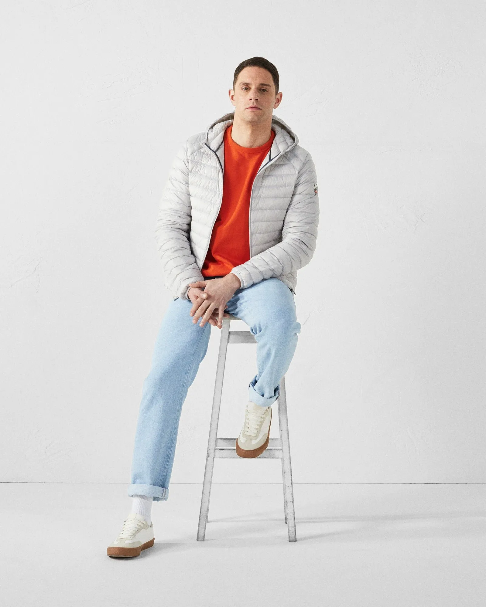 Doudoune légère à capuche nico Gris