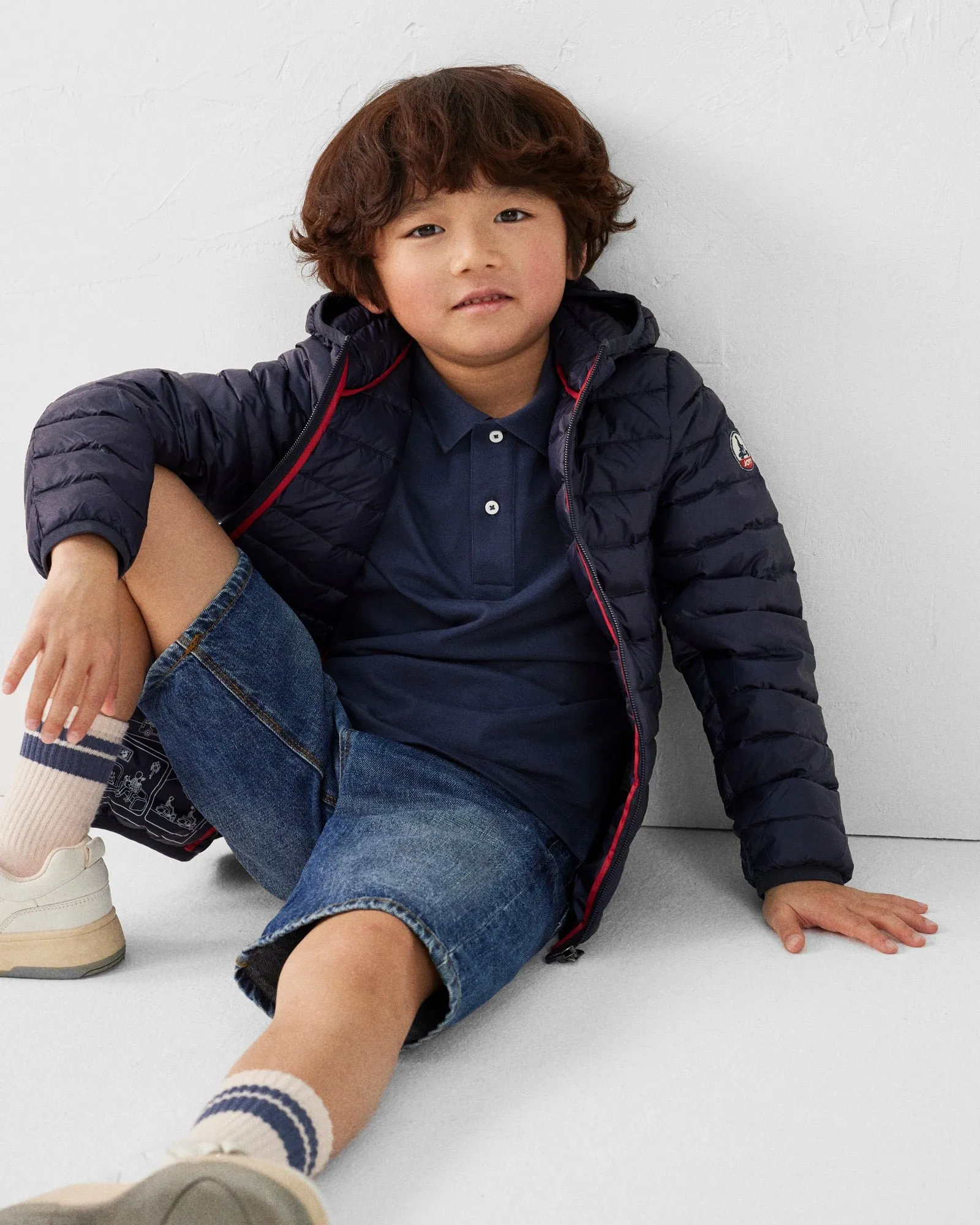 Doudoune légère à capuche enfant hugo Bleu