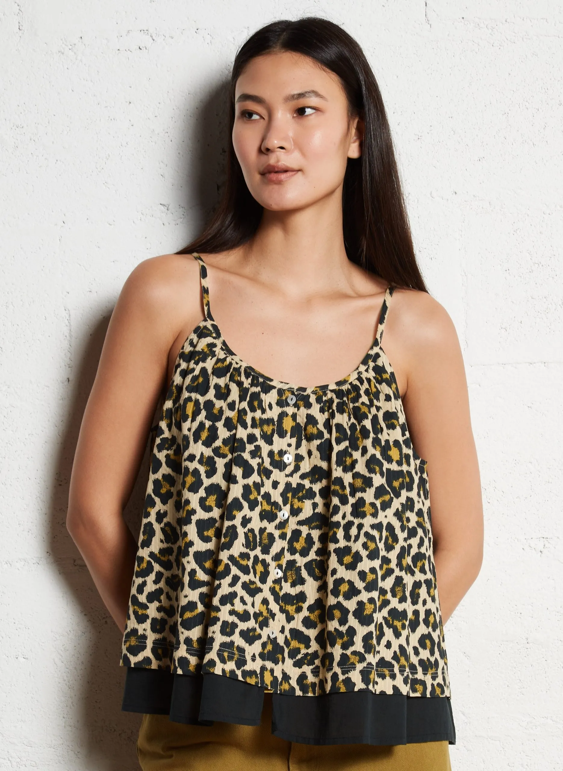 Top ample en coton biologique Beige CAMIE