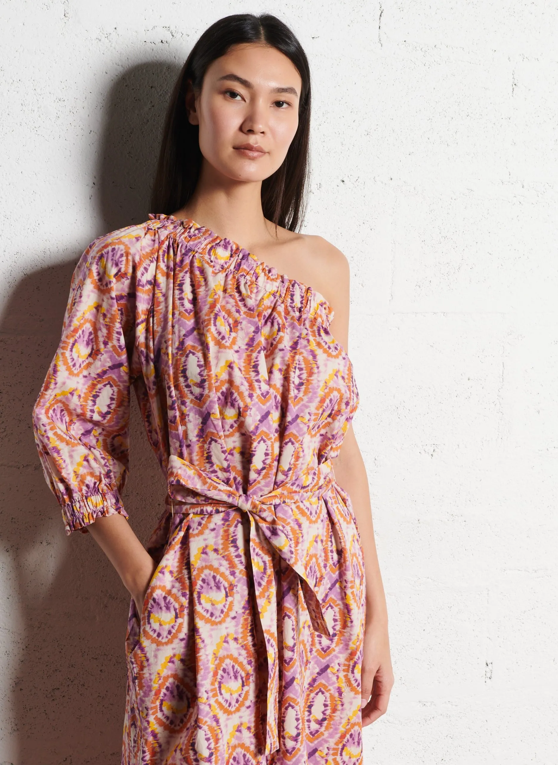 Robe midi à imprimé floral Rose COOL