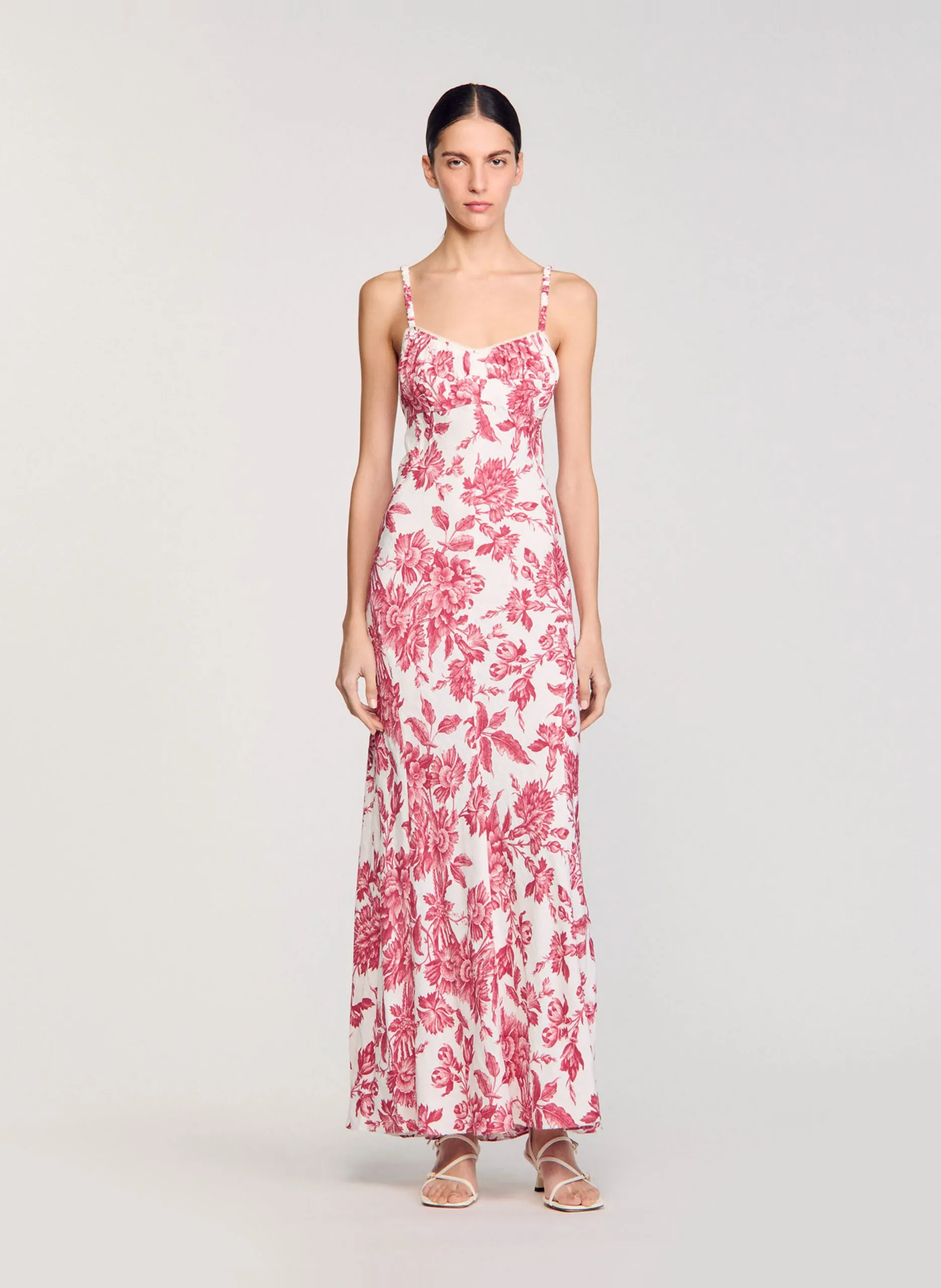 Robe longue cintrée Blanc