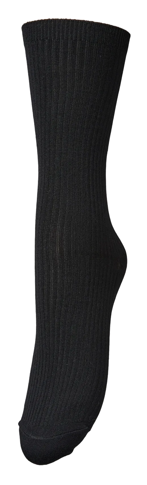 Chausettes en maille côtelée Noir TELMA