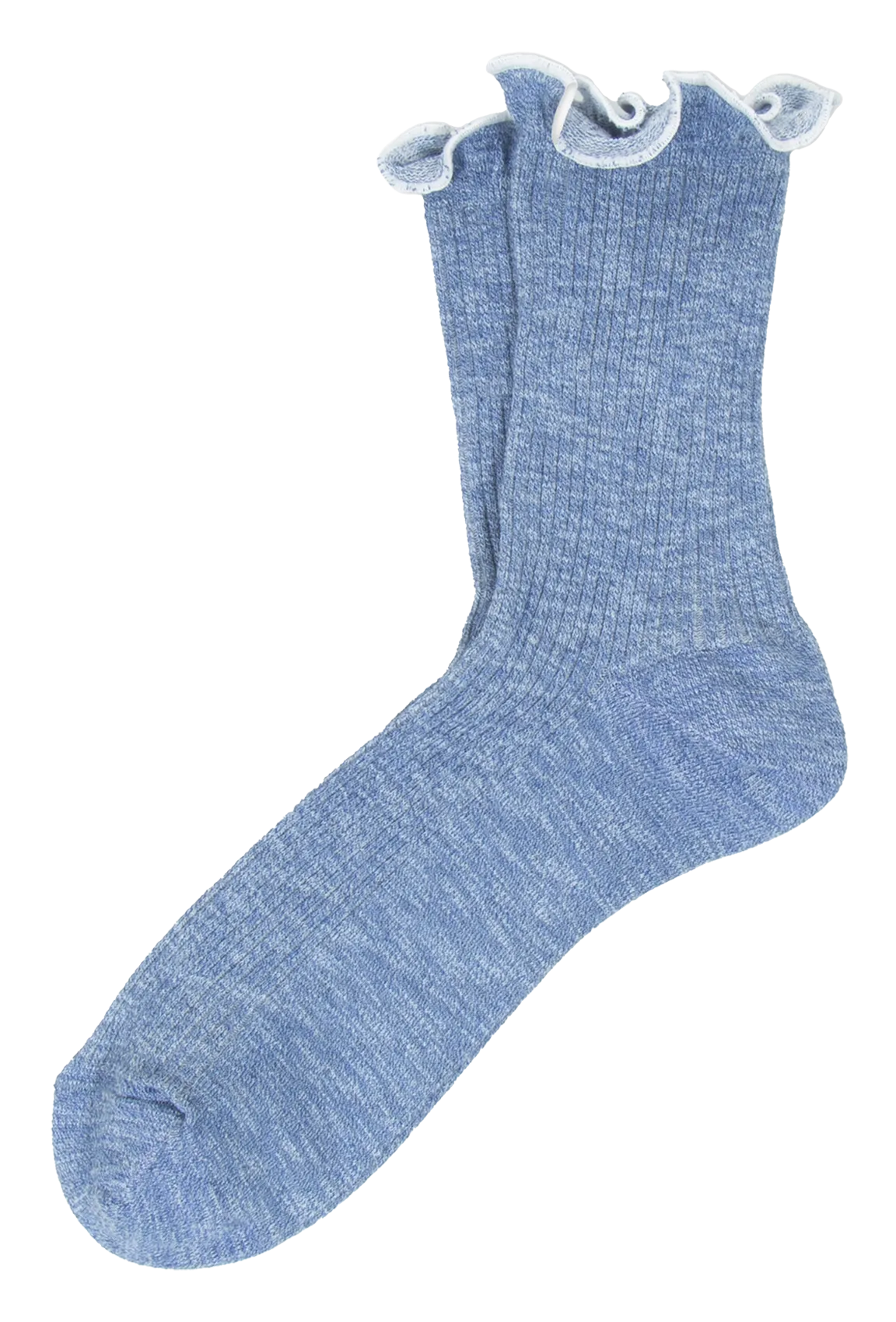 Chaussettes hautes à revers Bleu JUNIN