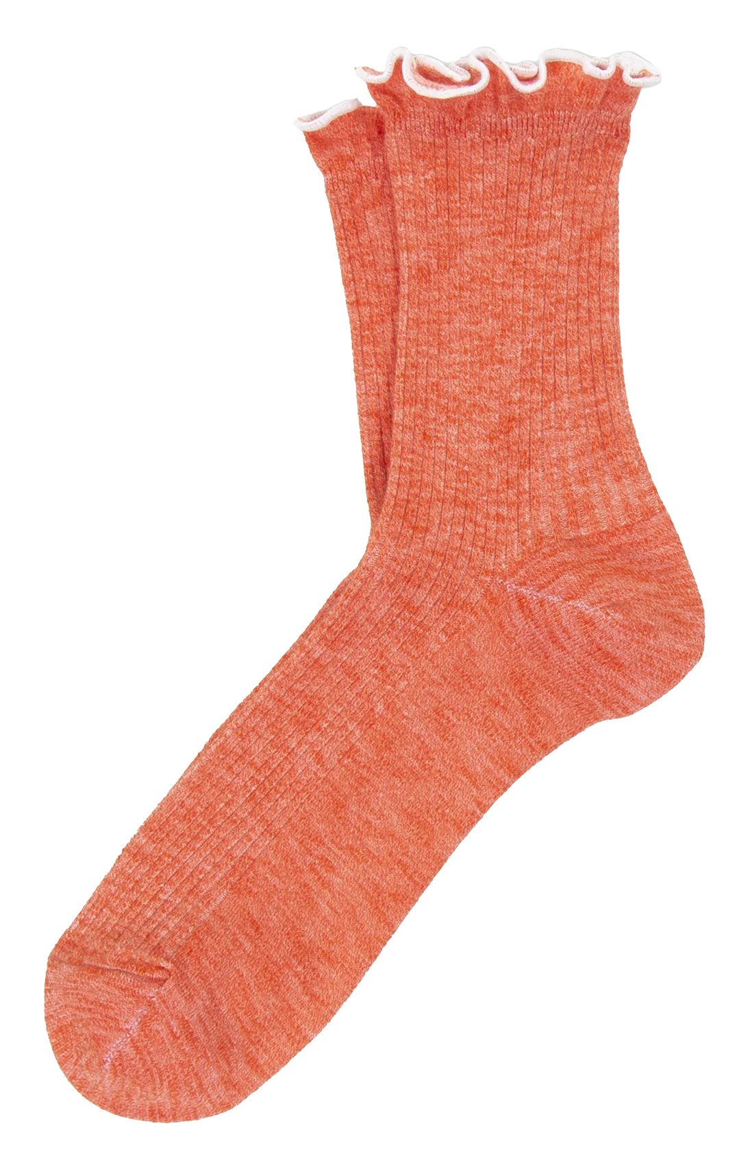Chaussettes hautes à revers Orange JUNIN