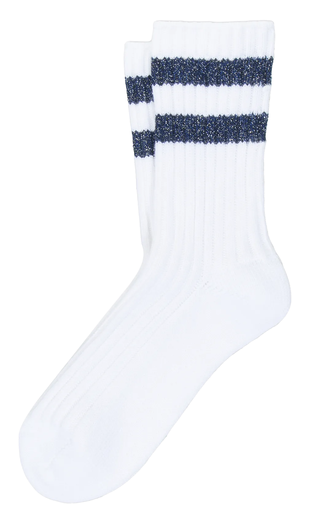 Chaussettes hautes à rayures Bleu NYSTED