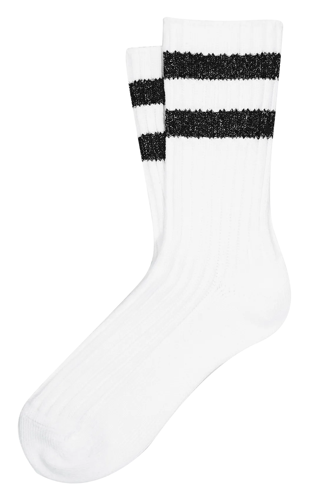 Chaussettes hautes à rayures Noir NYSTED