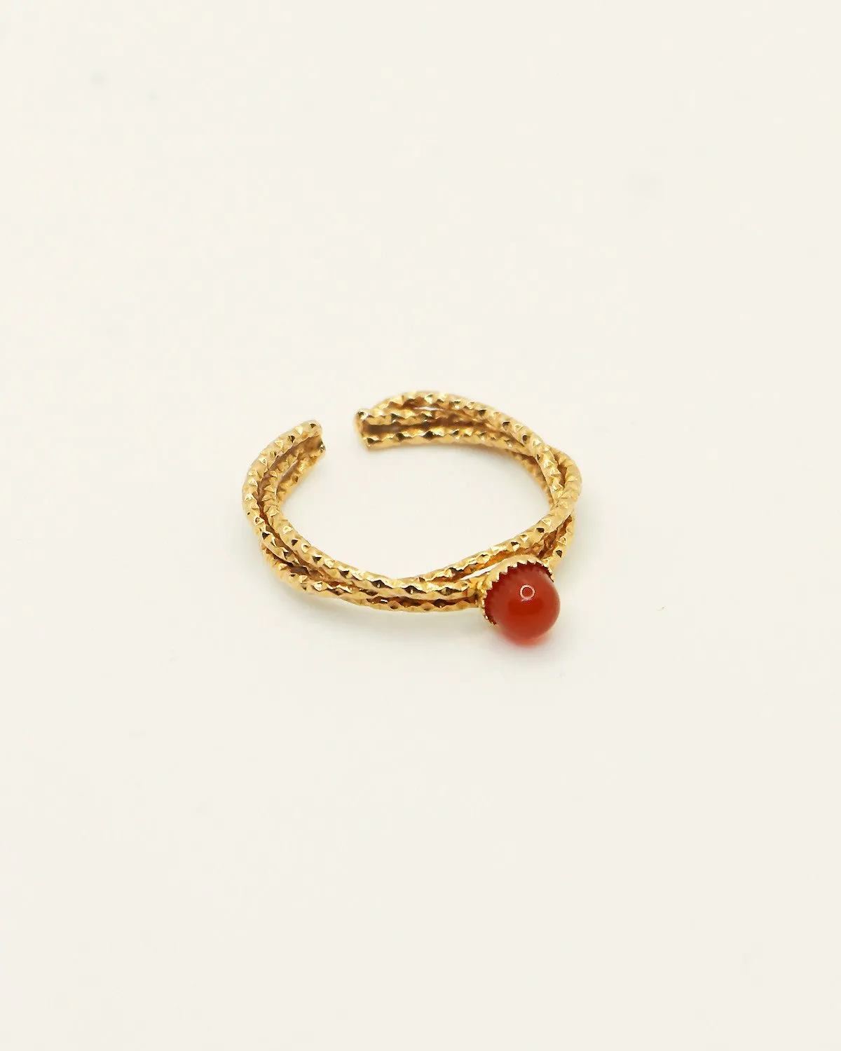 Bague Rouge TORSADÉE