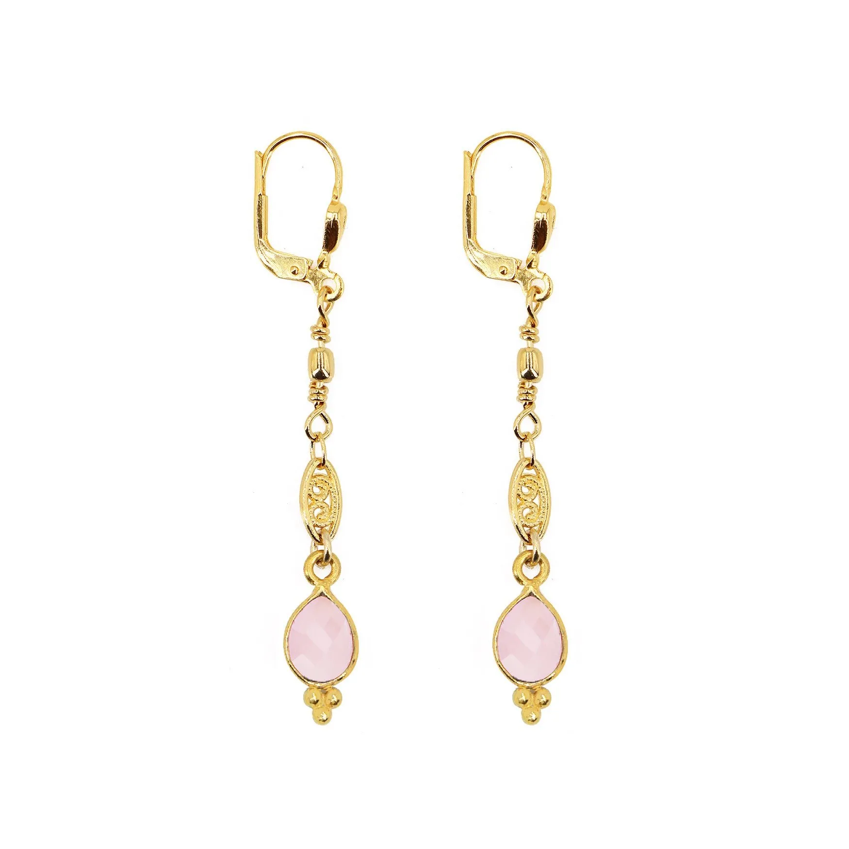 Boucles longues Rose THALIA