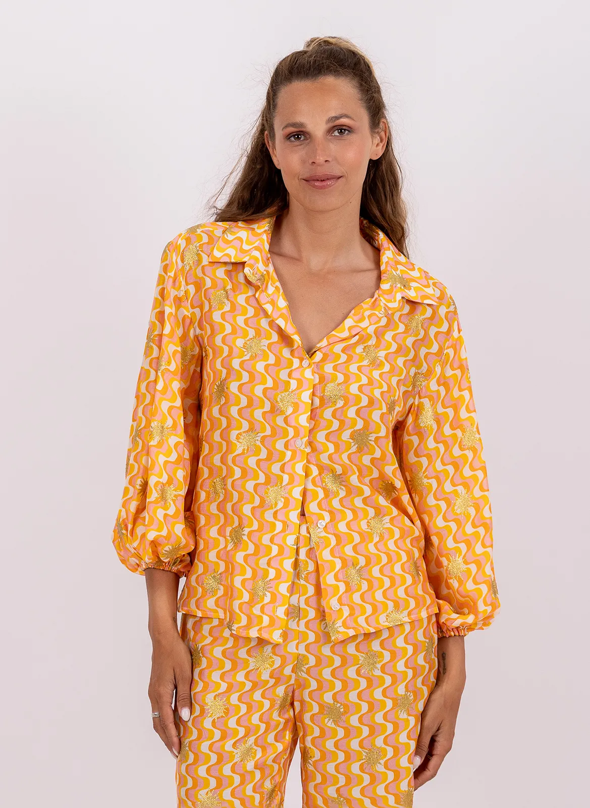 Chemise droite col classique Jaune JOE