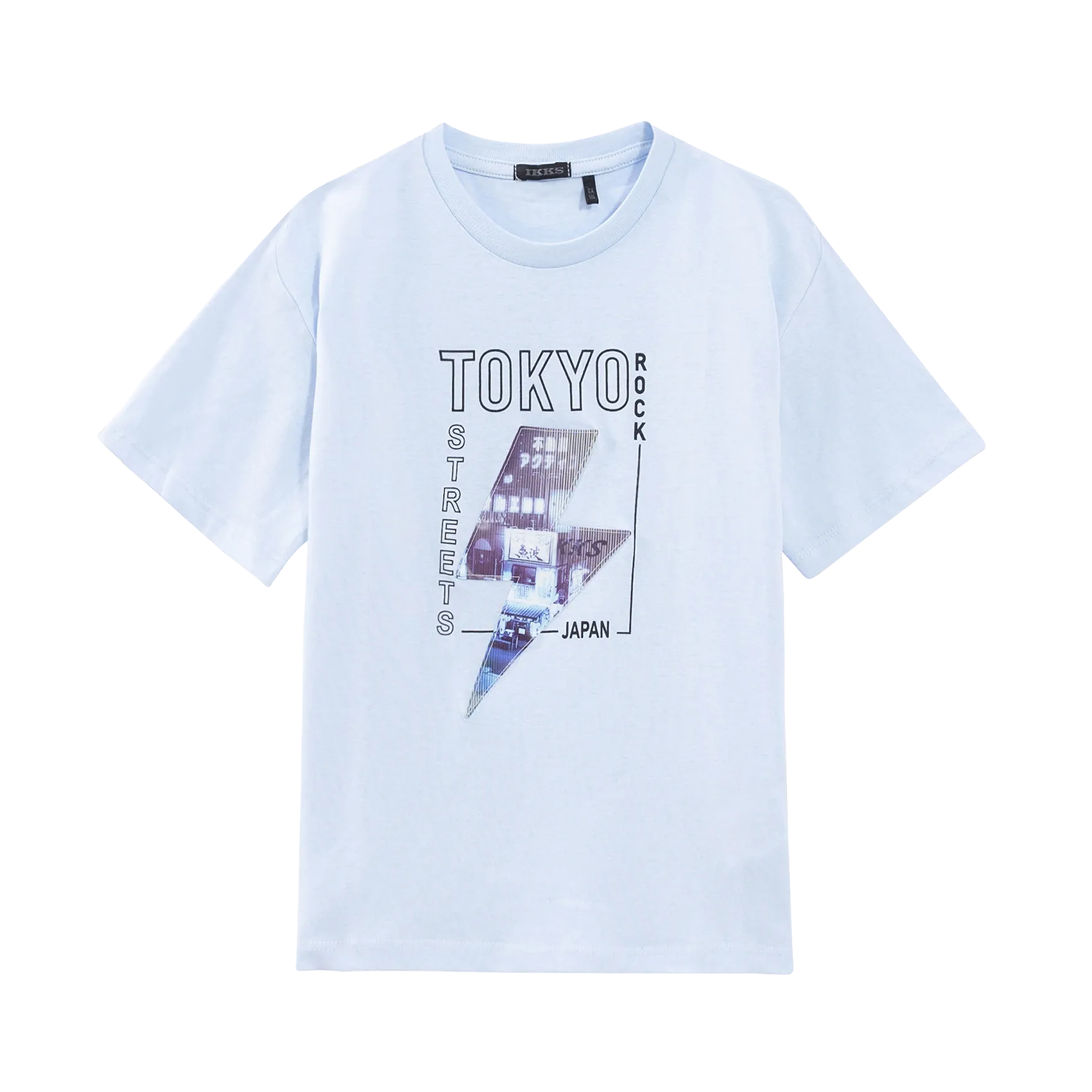 Tee-shirt droit à motifs Bleu