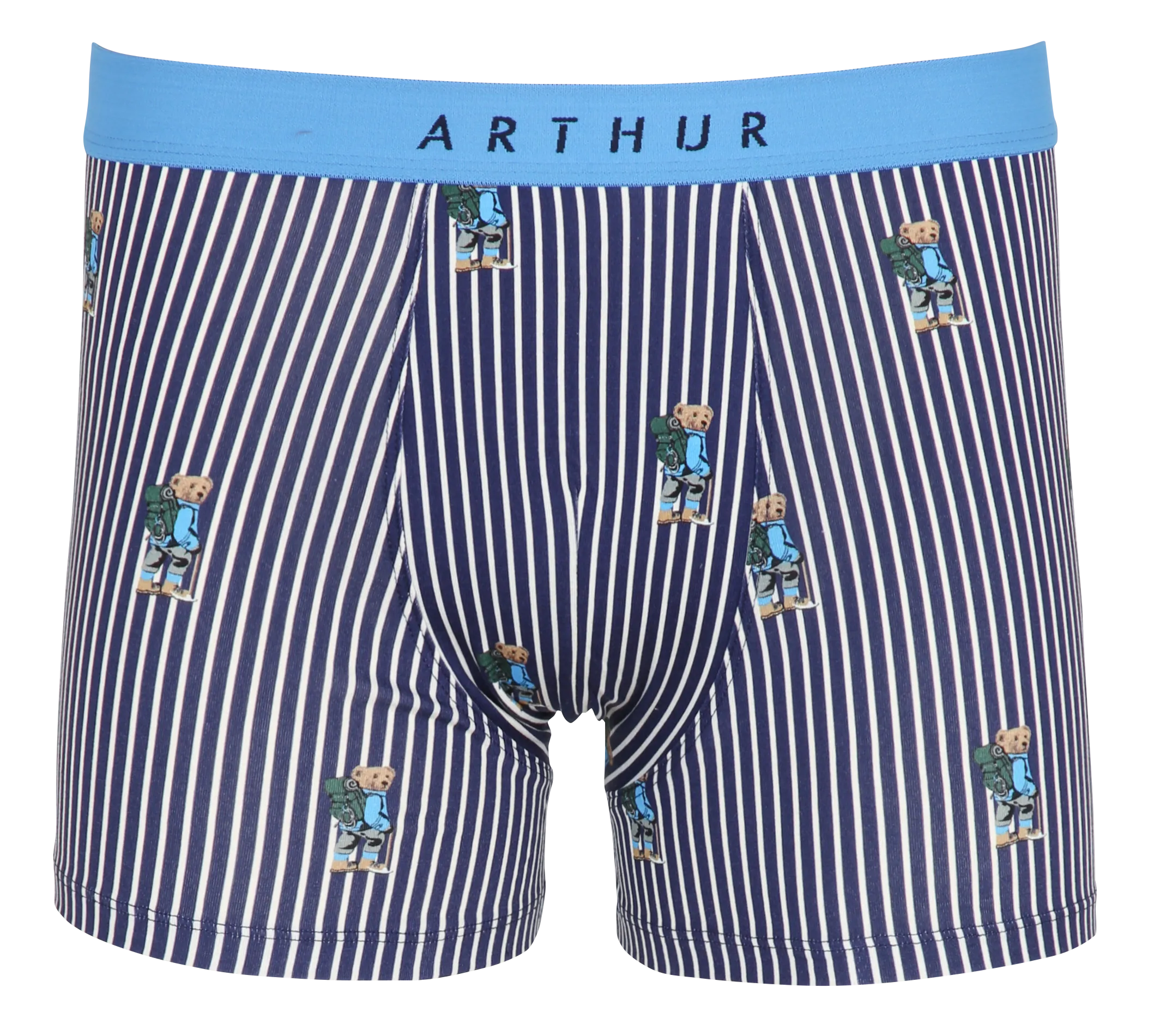 Boxer en coton mélangé imprimé Bleu