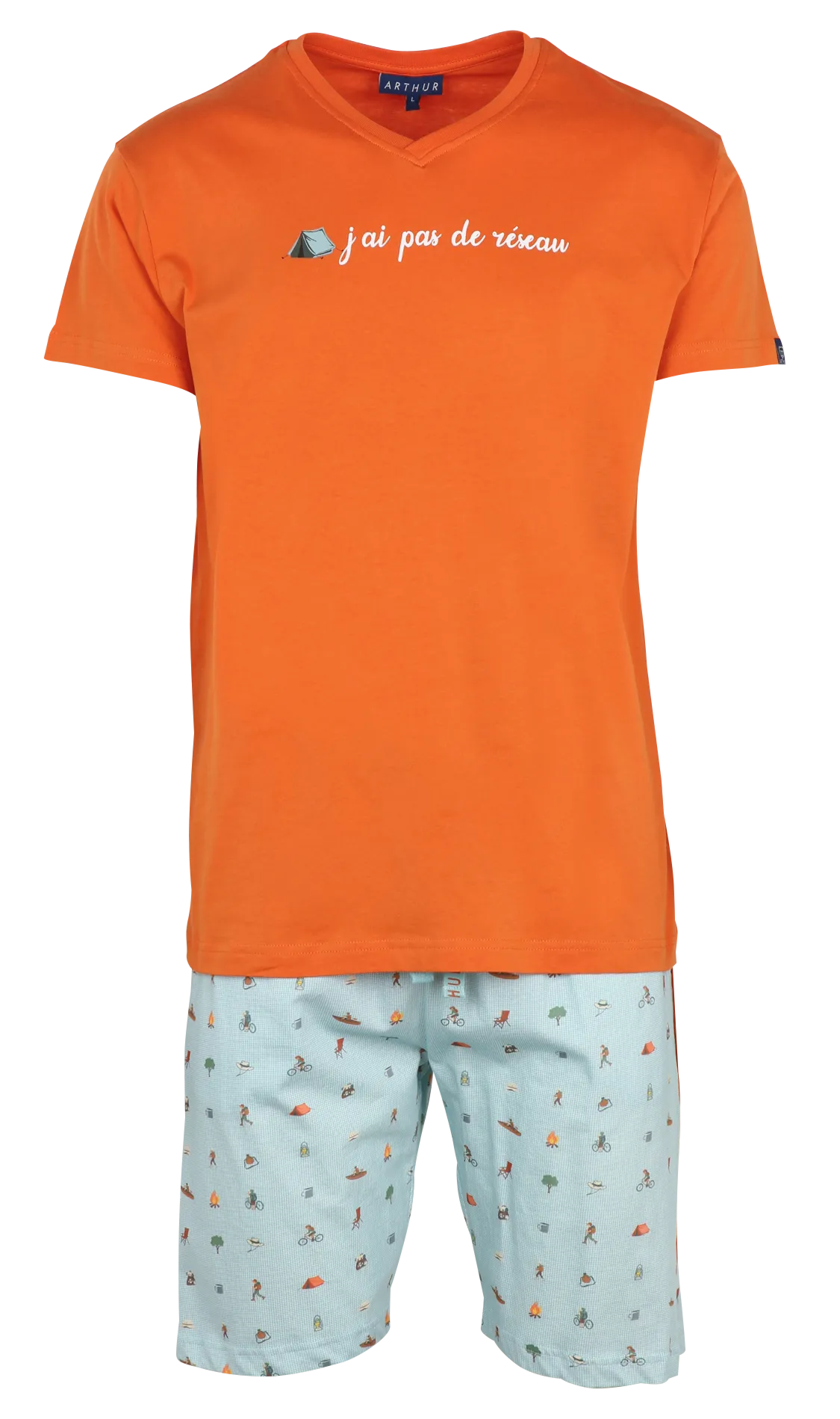 Ensemble de pyjama en coton Bleu