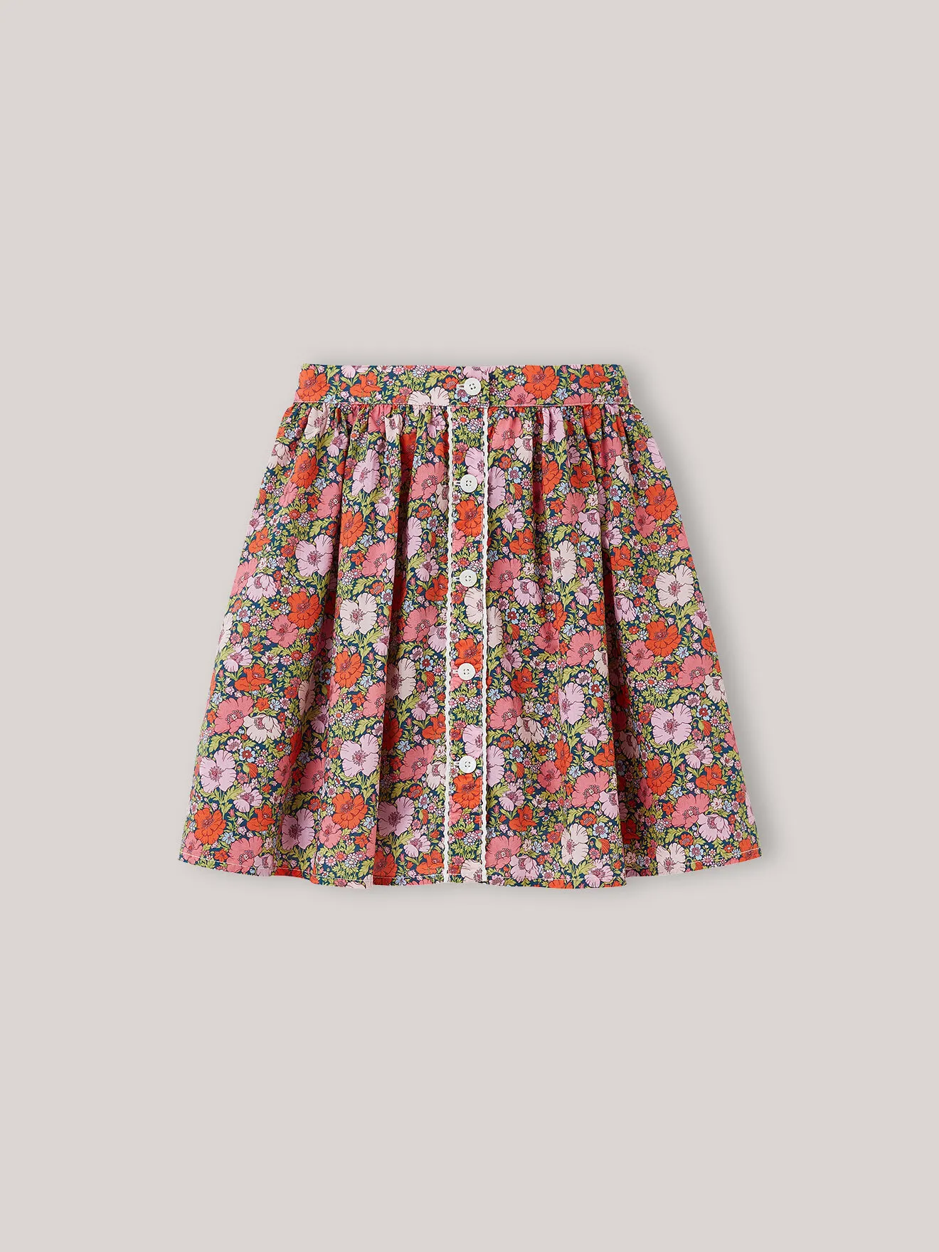 Jupe en tissu liberty Rose