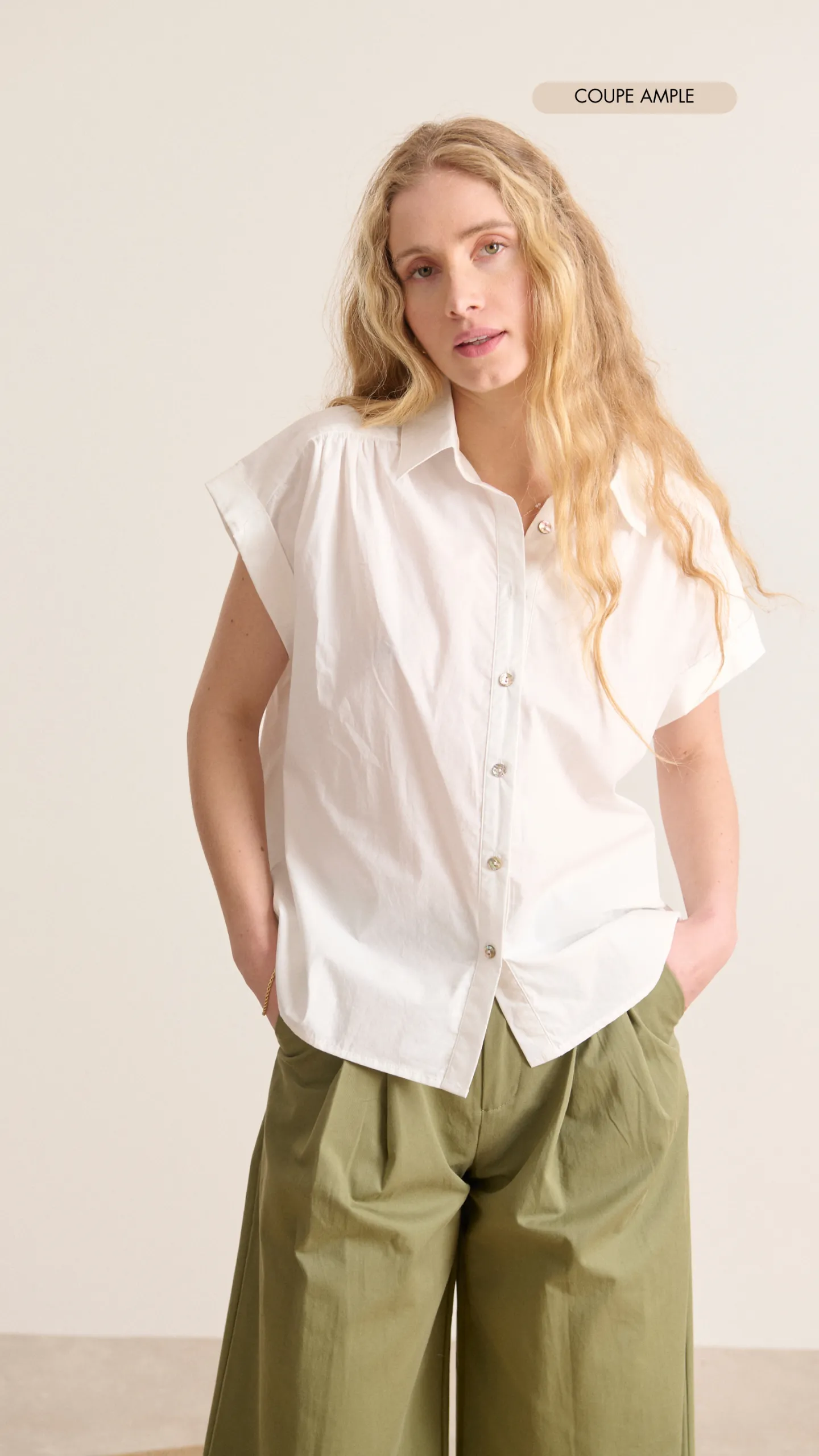 Chemise manches courtes Blanc LEVAIN