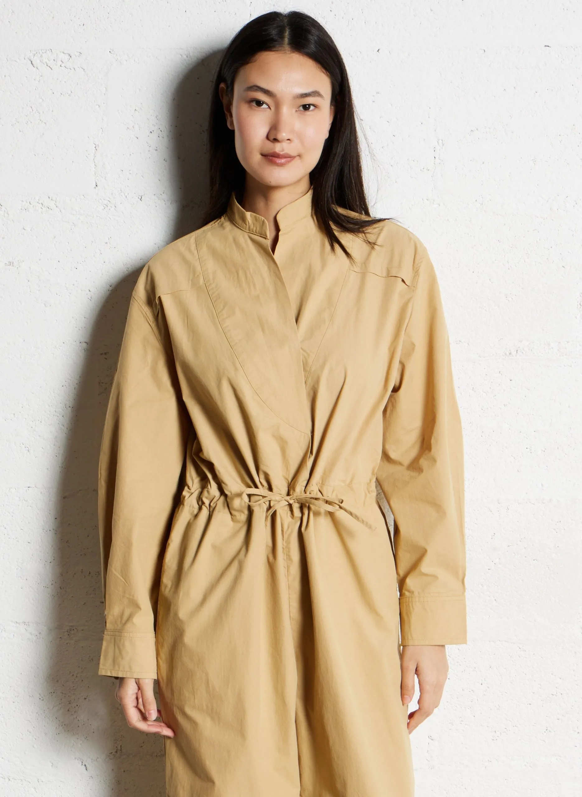 Combinaison col plastron en coton Jaune IDOL