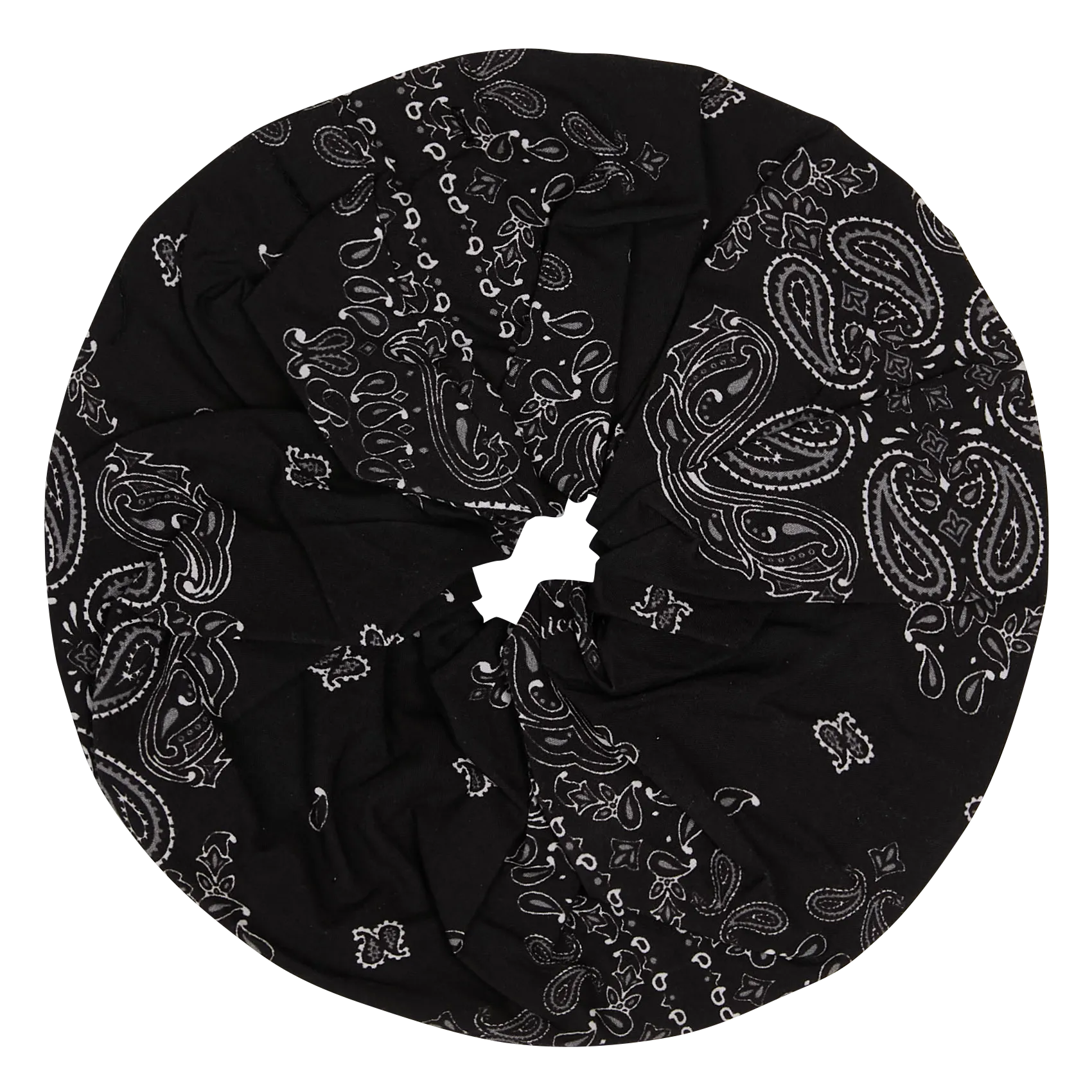 Chouchou en coton mélangé Noir