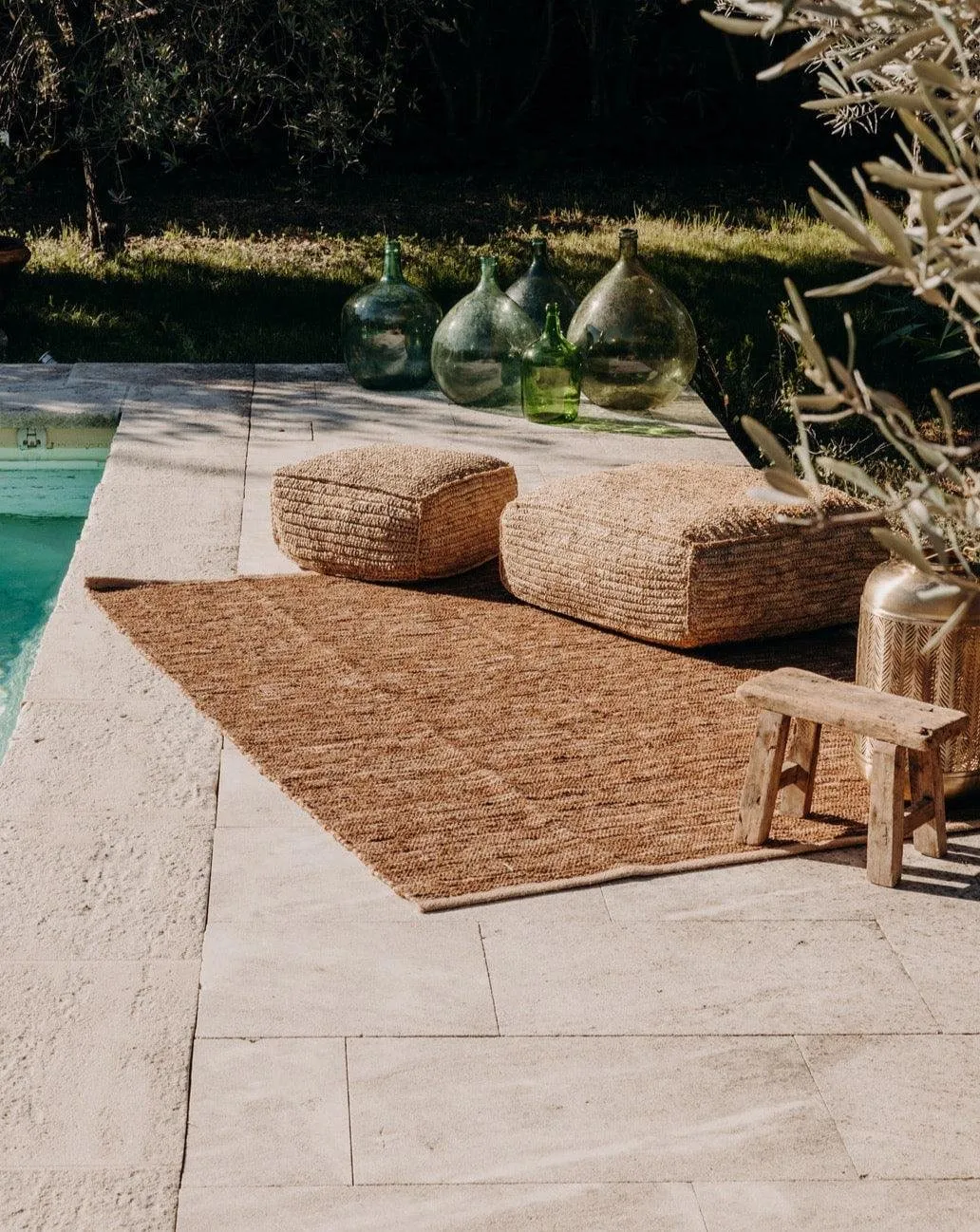 Le tapis en jute et coton Marron GEORGIO