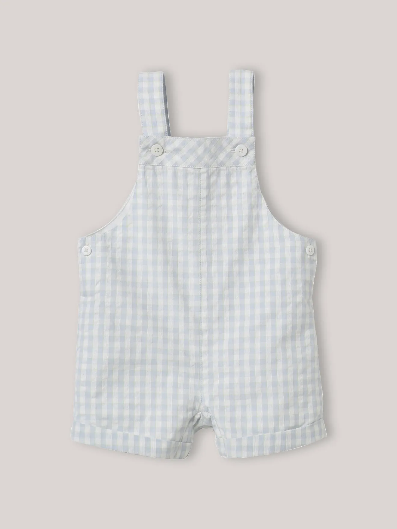 Salopette courte vichy Vert