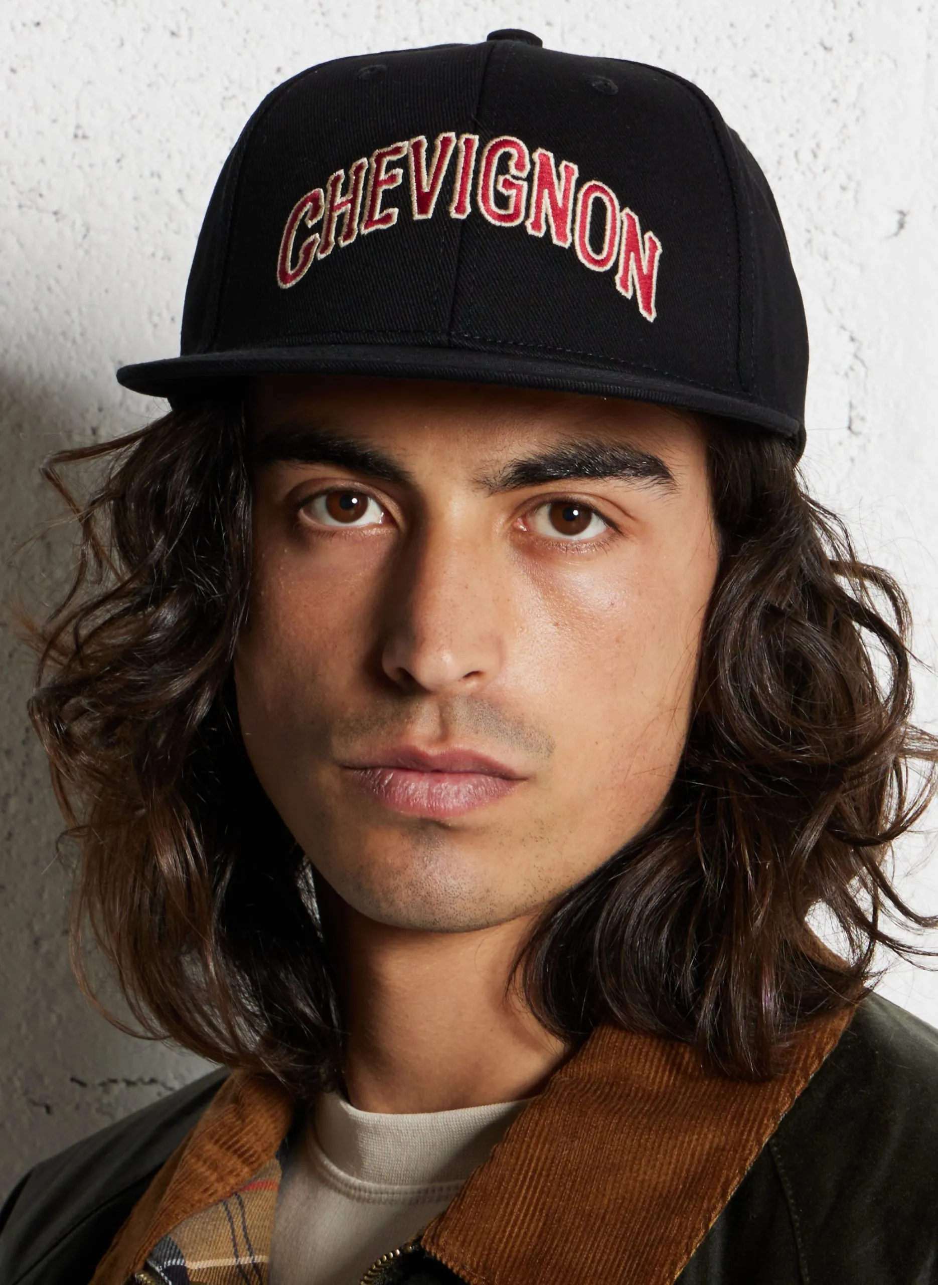 Casquette à broderie vintage en coton Noir 90