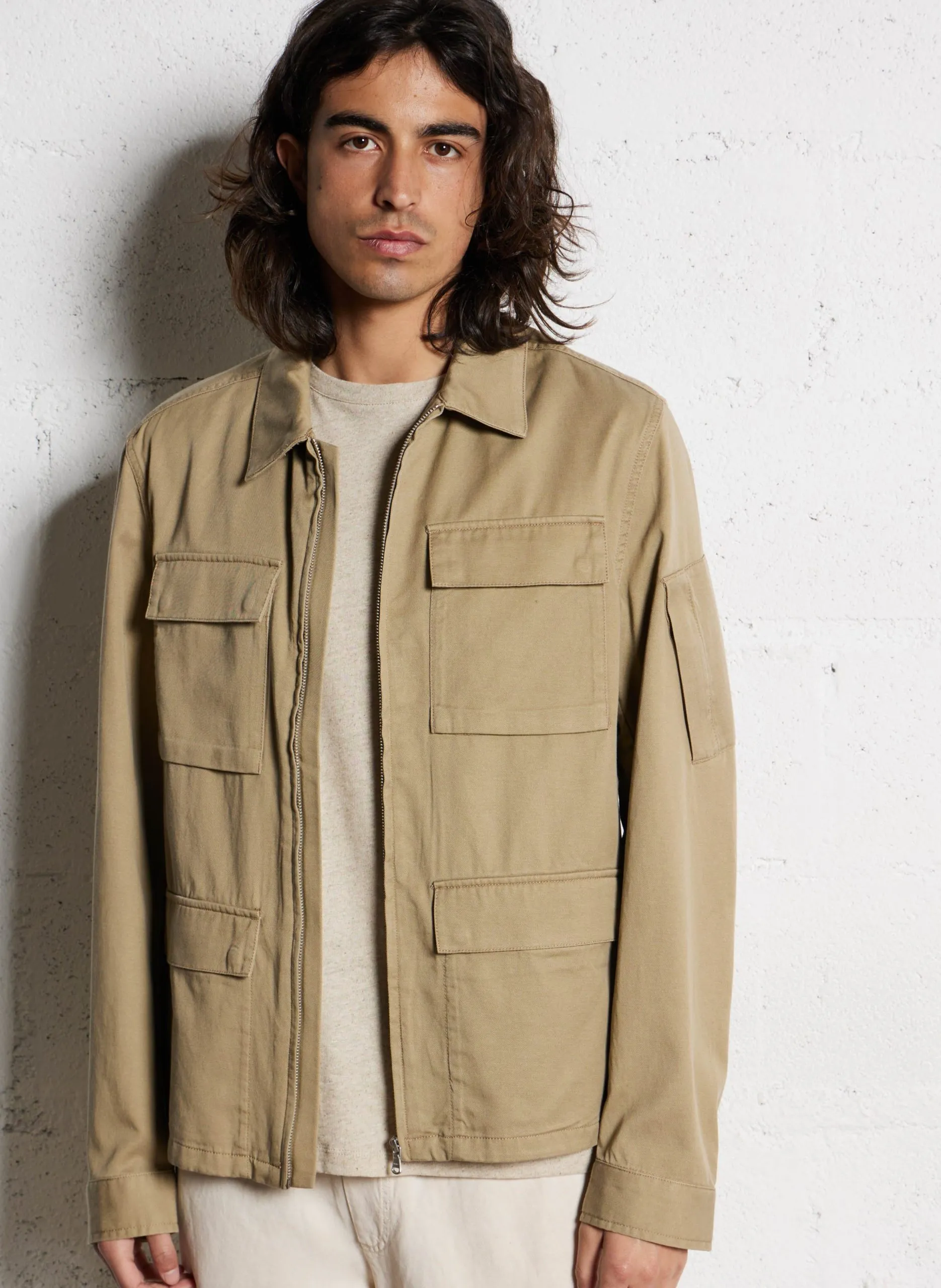 Veste droite Beige